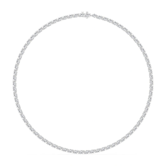 Marquise Cut Lab Grown Diamond Tennis Necklace