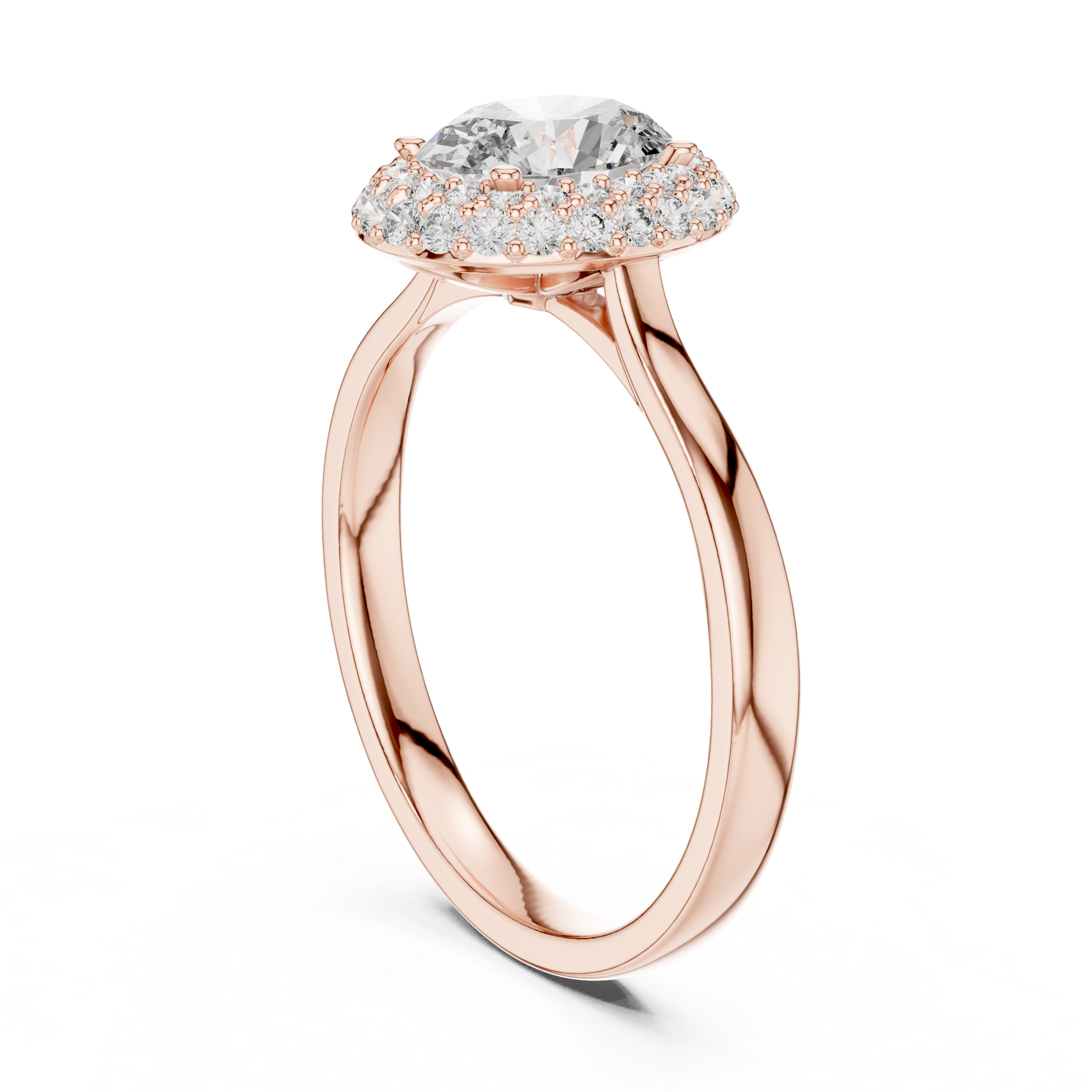 Oval Halo Diamond Ring