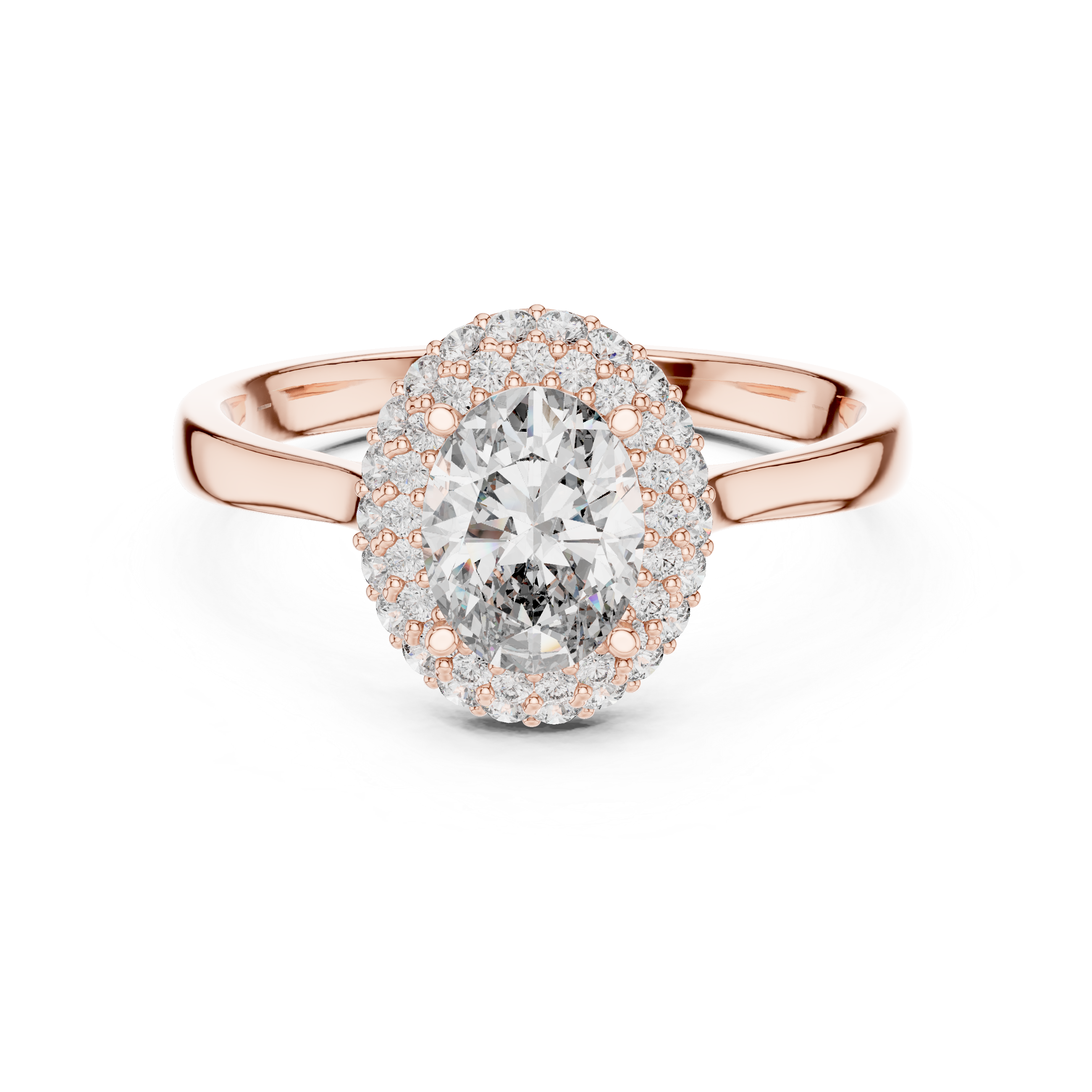 Oval Halo Diamond Ring
