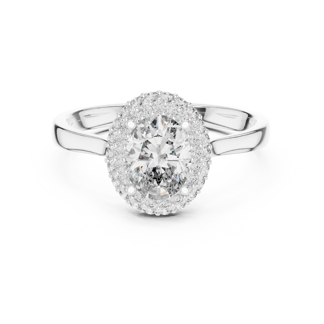 Oval Halo Diamond Ring