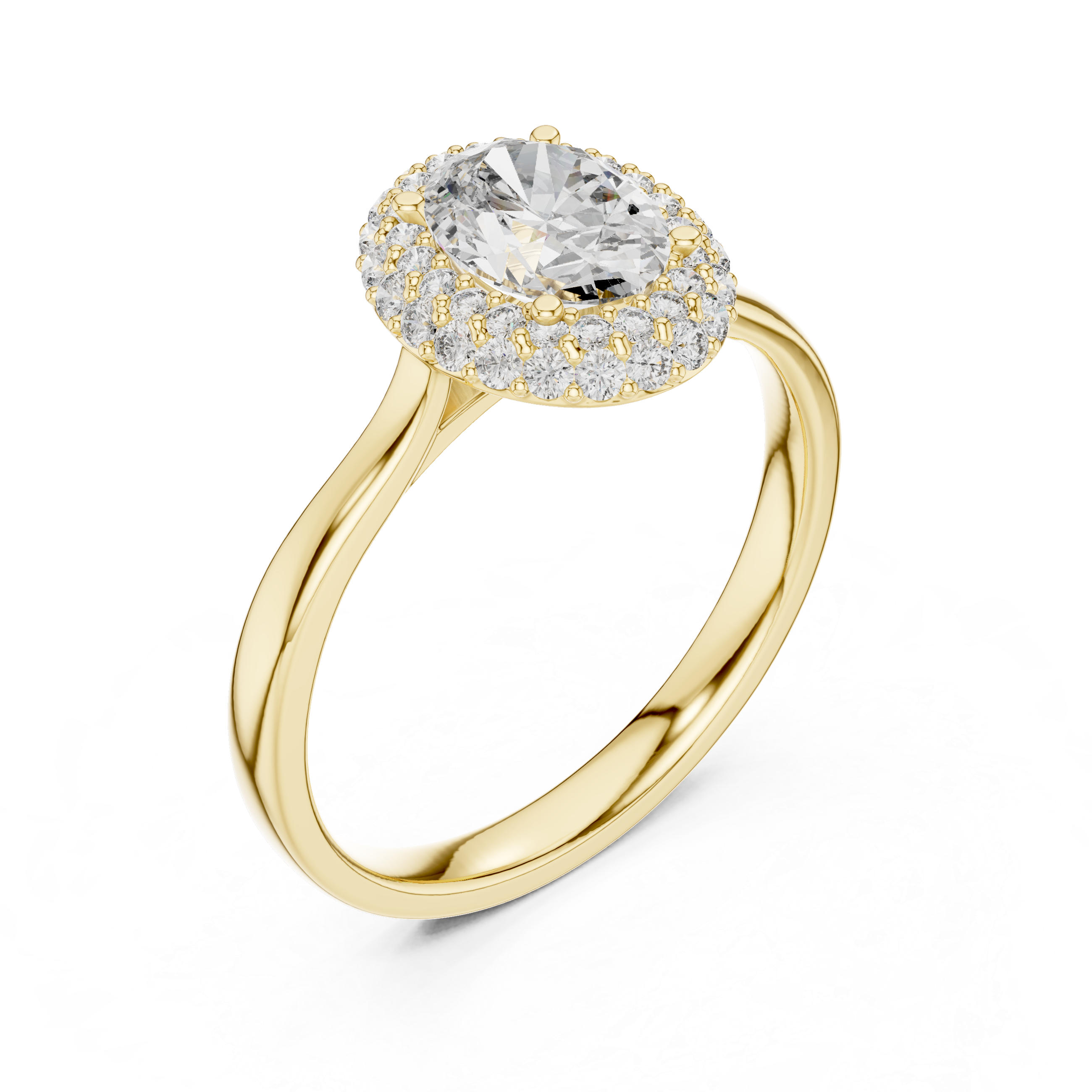 Oval Halo Diamond Ring