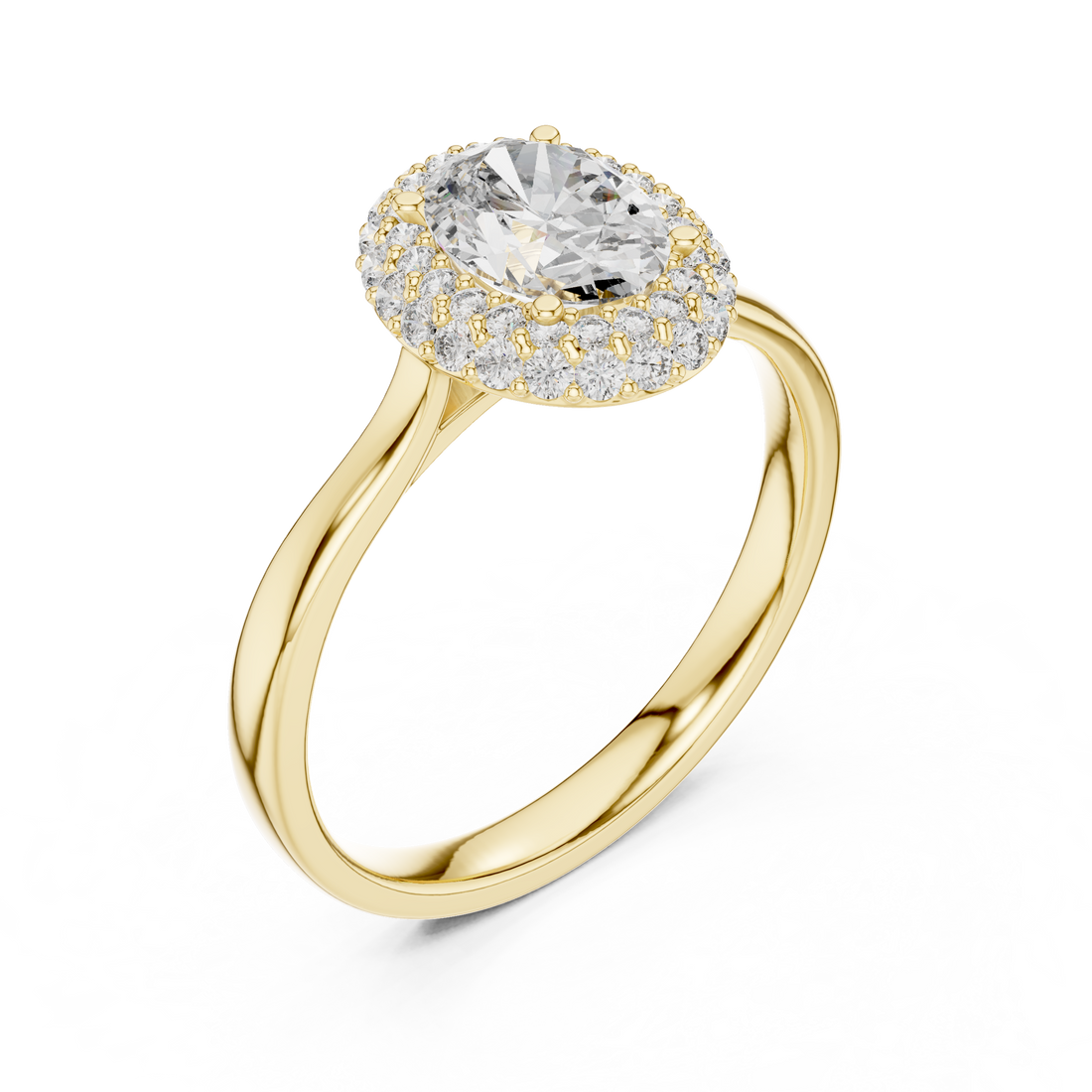 Oval Halo Diamond Ring