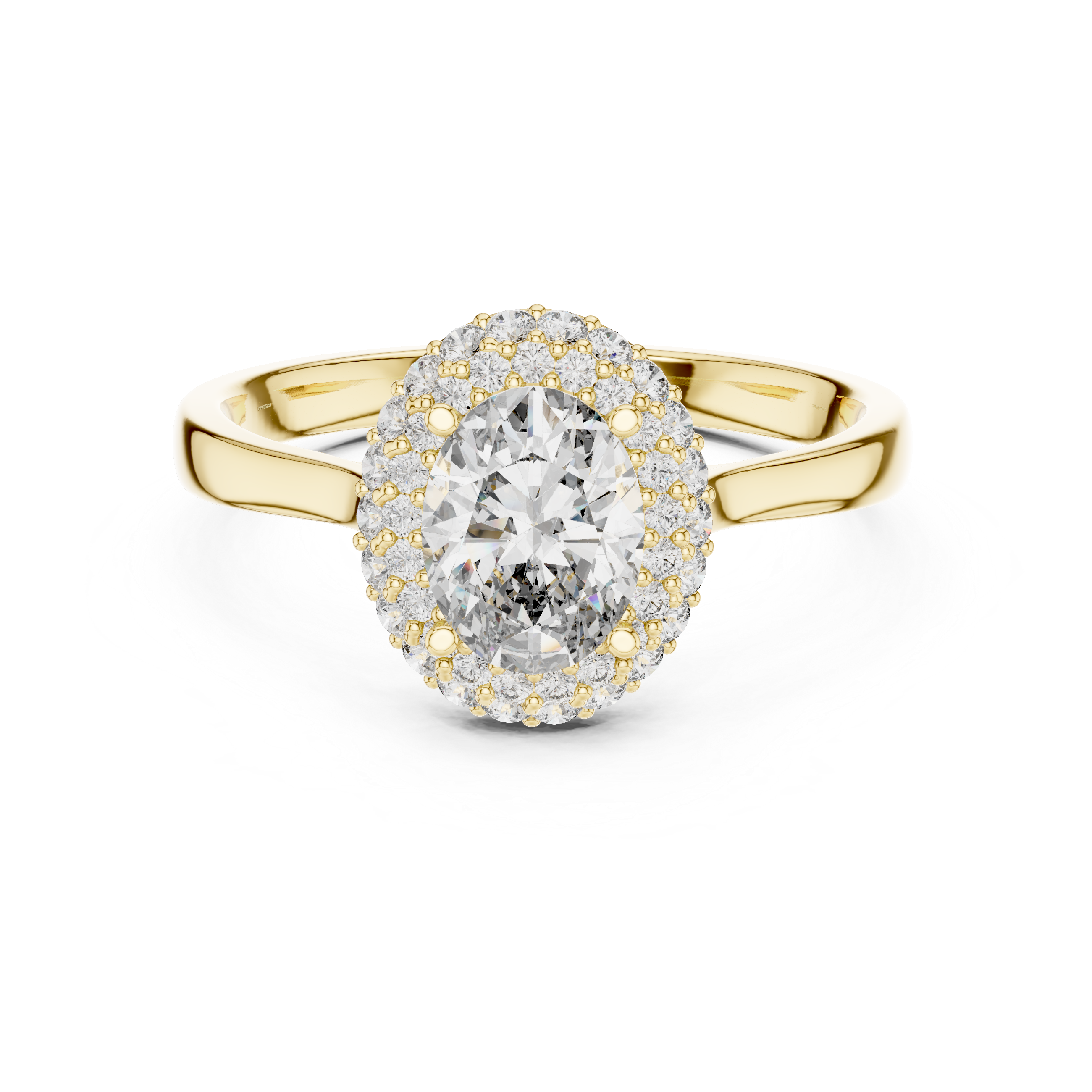 Oval Halo Diamond Ring