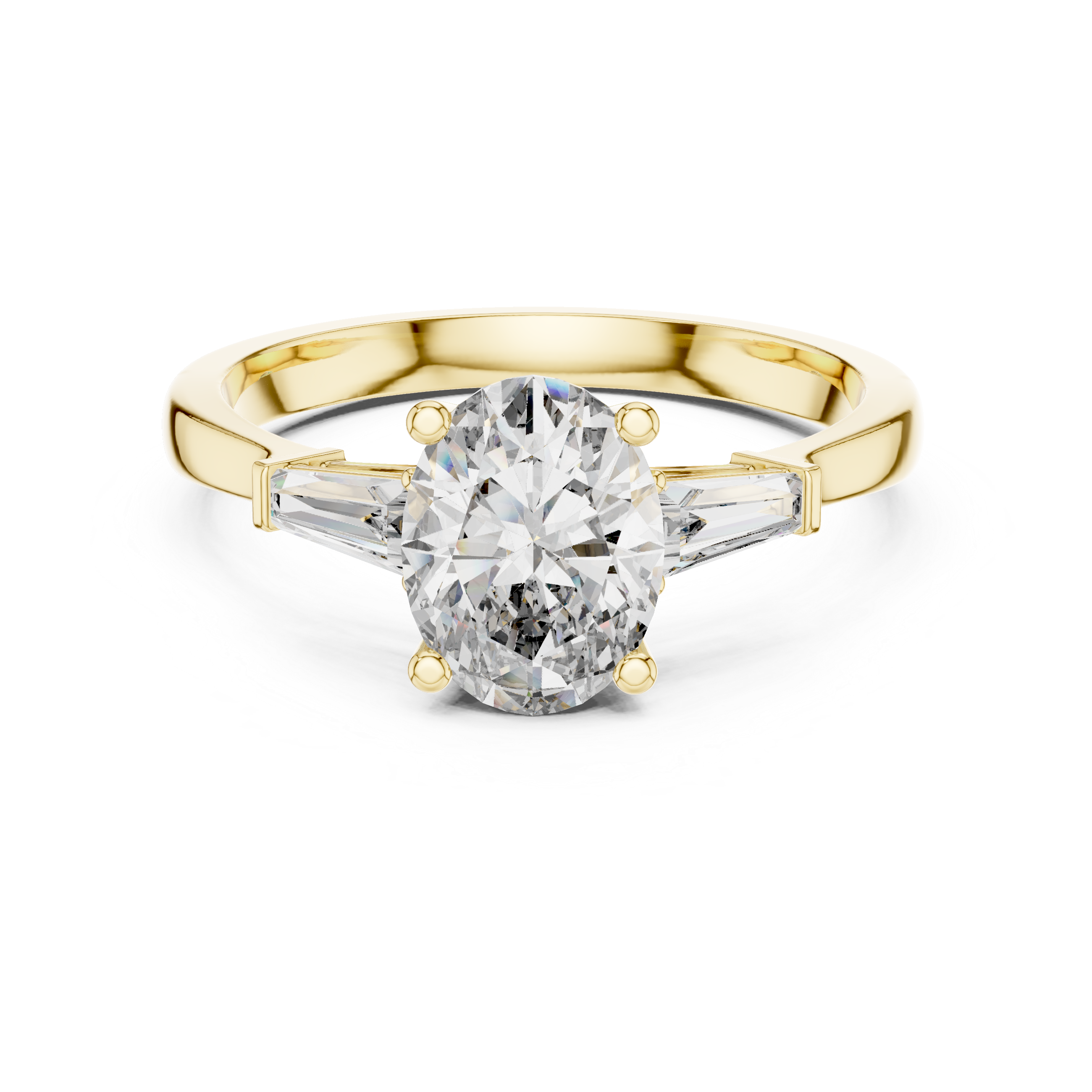 Oval Three-Stone Lab-Grown Diamond Ring