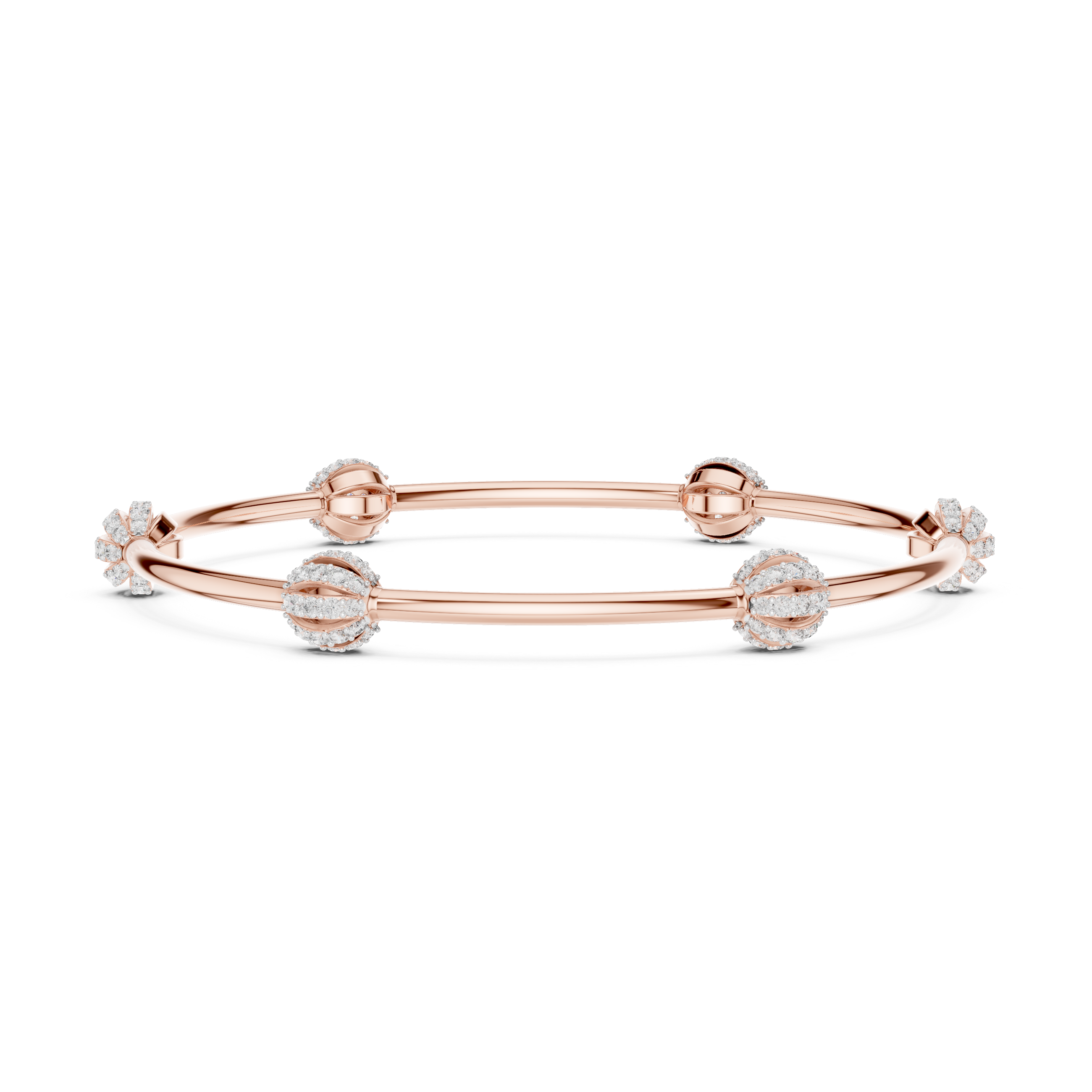 Celestial Orbit Lab-Grown Diamond Bangle Bracelet