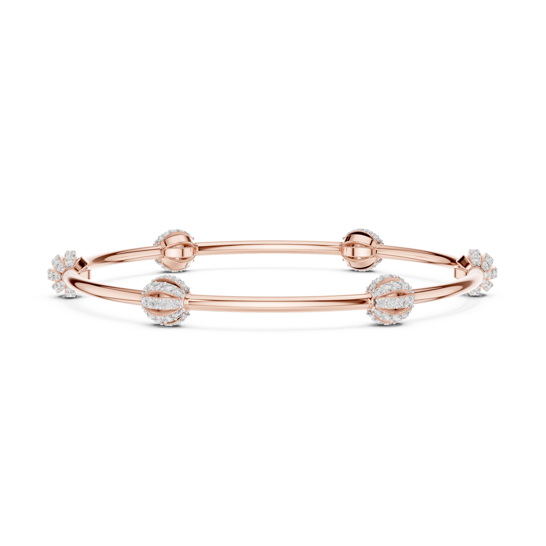 Celestial Orbit Lab-Grown Diamond Bangle Bracelet