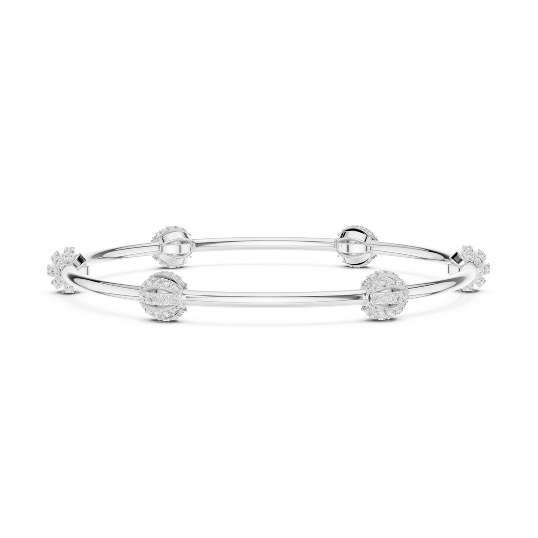 Celestial Orbit Lab-Grown Diamond Bangle Bracelet
