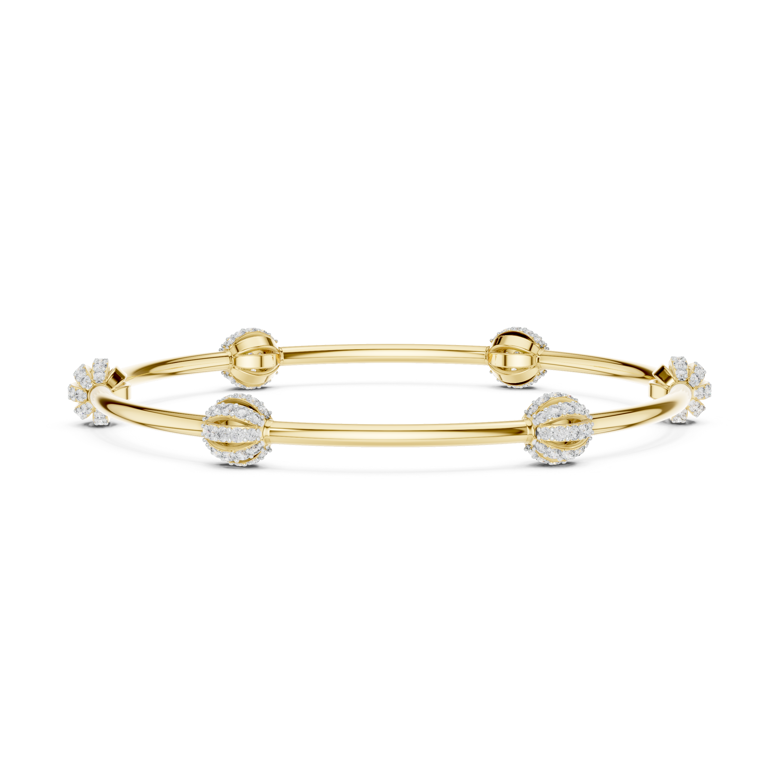 Celestial Orbit Lab-Grown Diamond Bangle Bracelet
