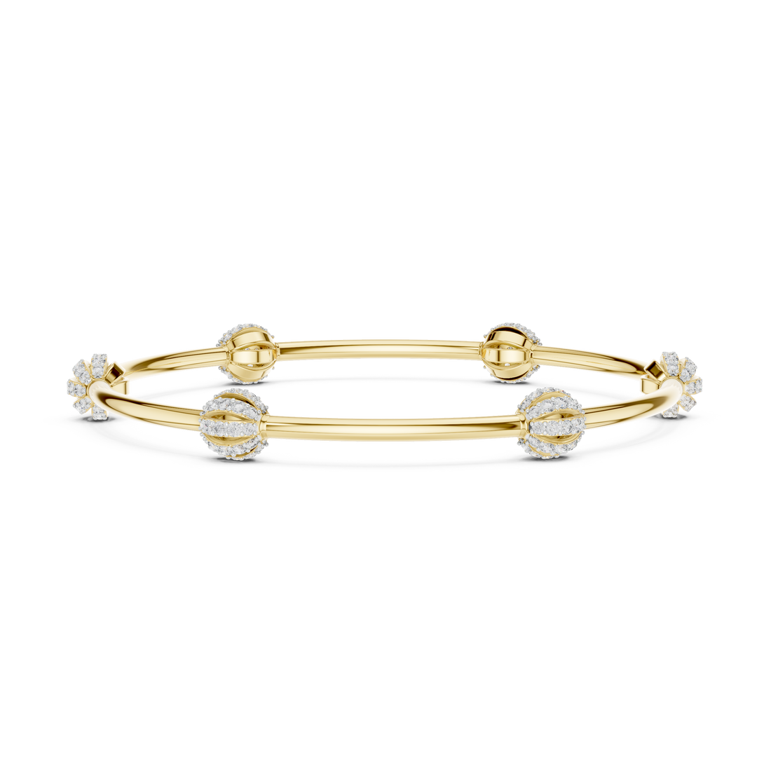 Celestial Orbit Lab-Grown Diamond Bangle Bracelet
