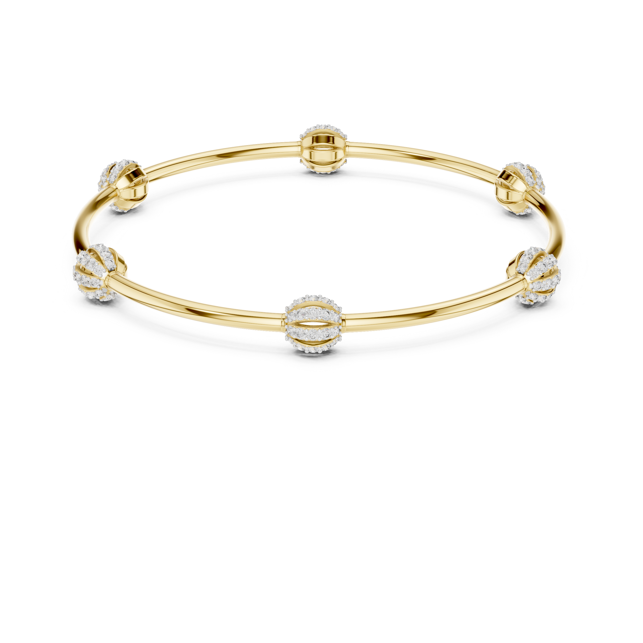 Celestial Orbit Lab-Grown Diamond Bangle Bracelet