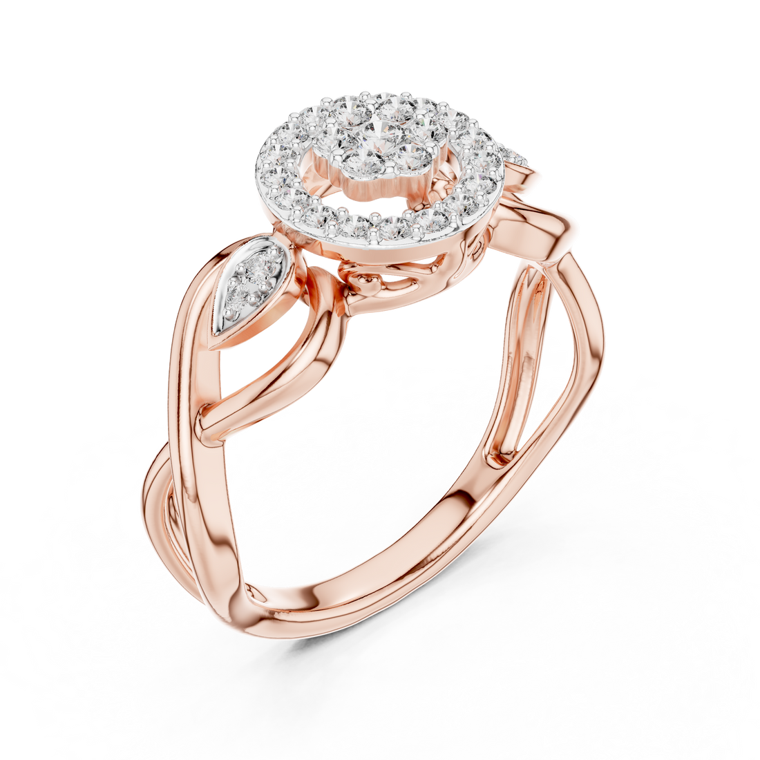 Radiant Halo Knot Lab-Grown Diamond Ring