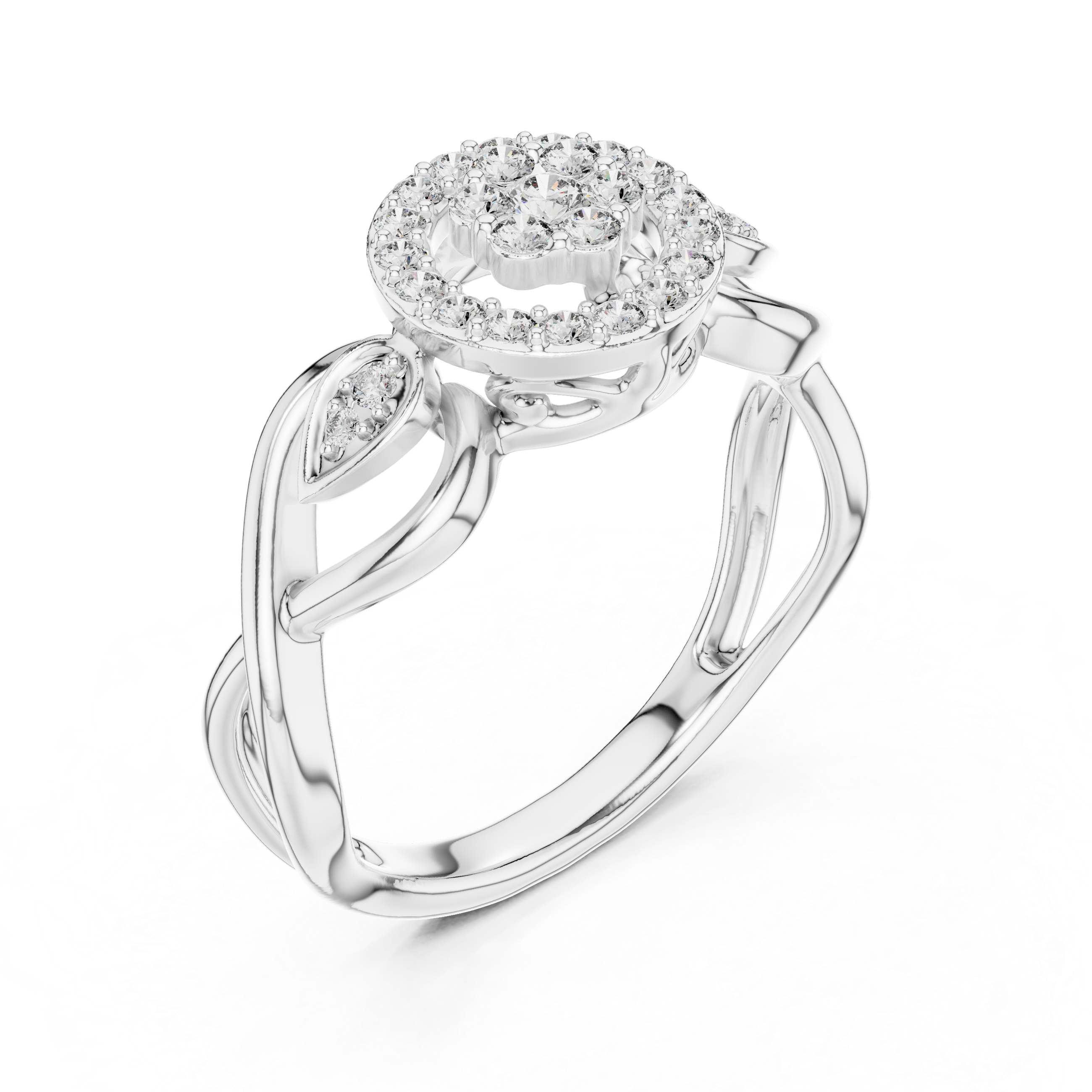 Radiant Halo Knot Lab-Grown Diamond Ring