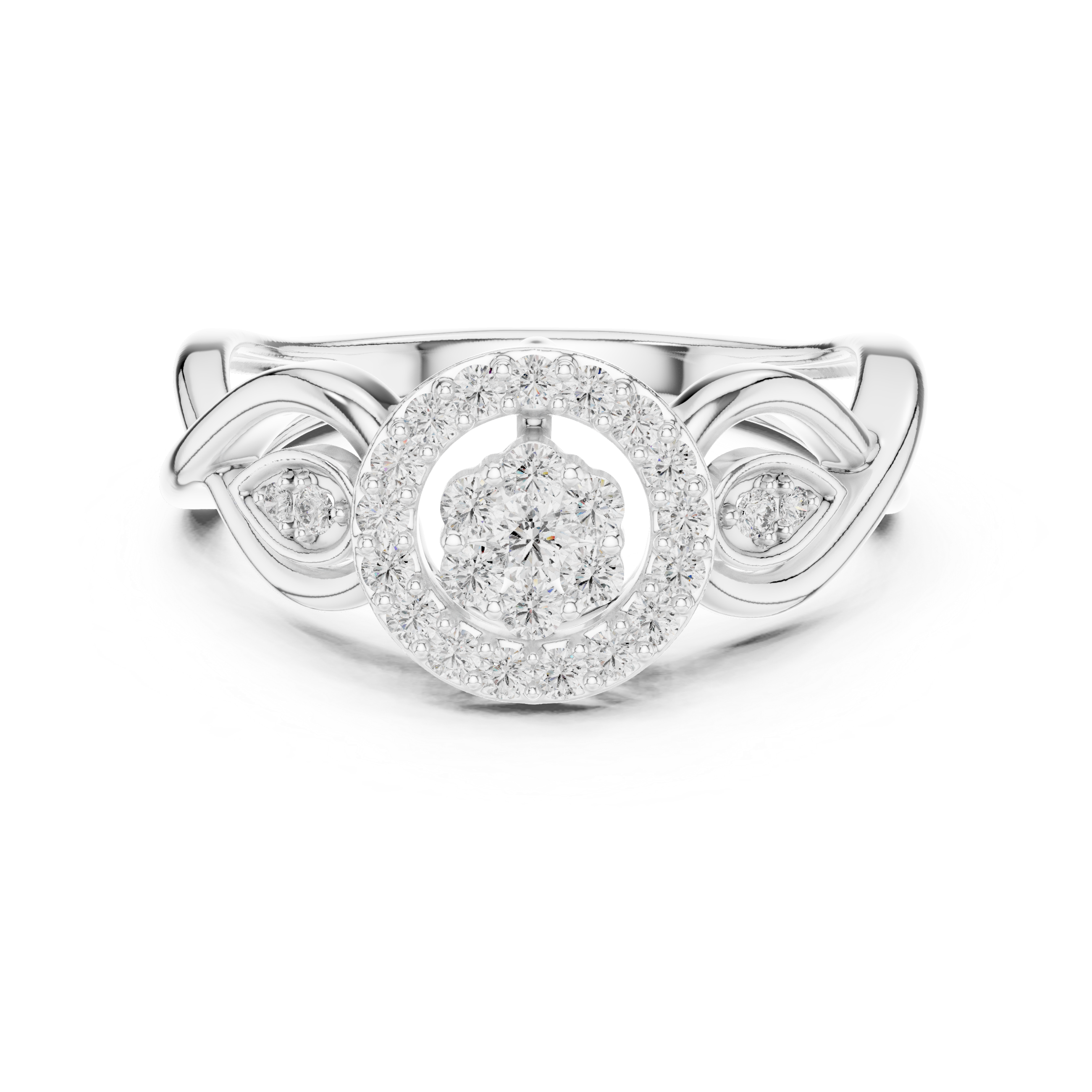 Radiant Halo Knot Lab-Grown Diamond Ring