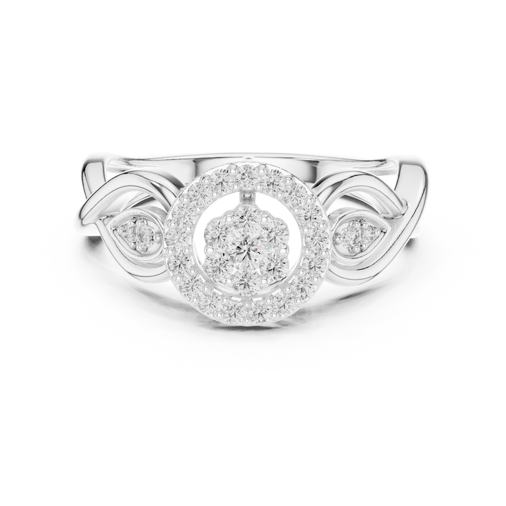 Radiant Halo Knot Lab-Grown Diamond Ring