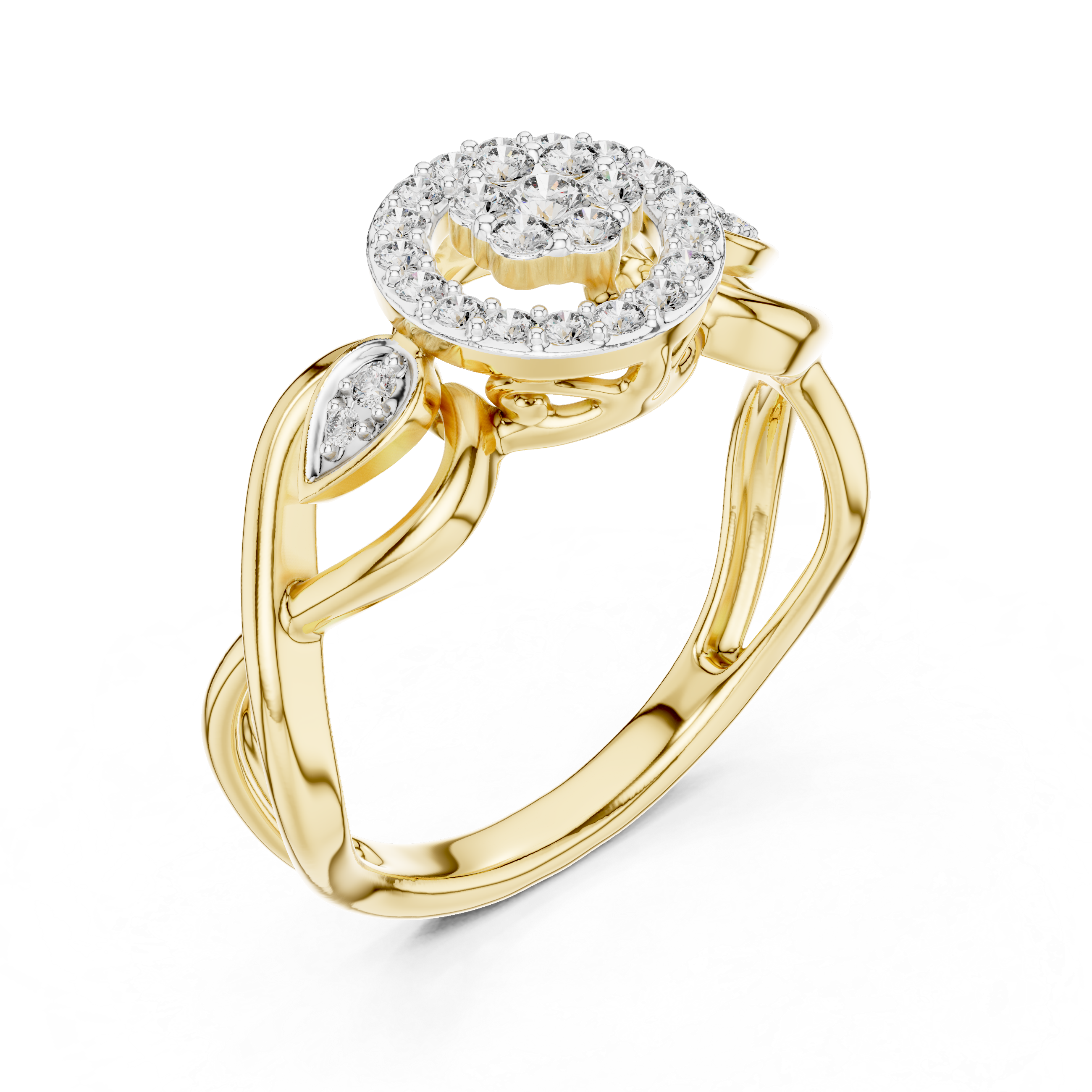 Radiant Halo Knot Lab-Grown Diamond Ring