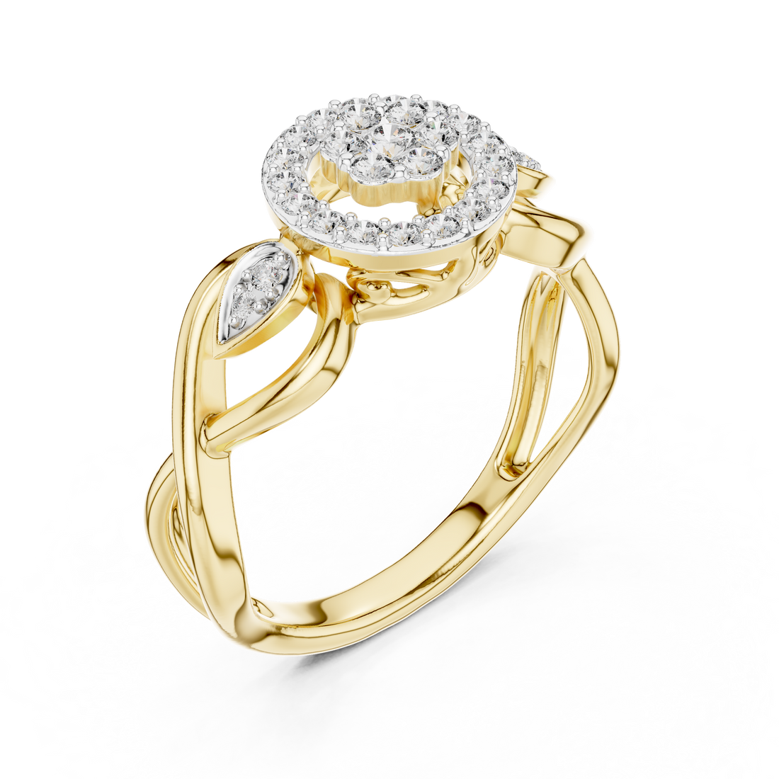 Radiant Halo Knot Lab-Grown Diamond Ring