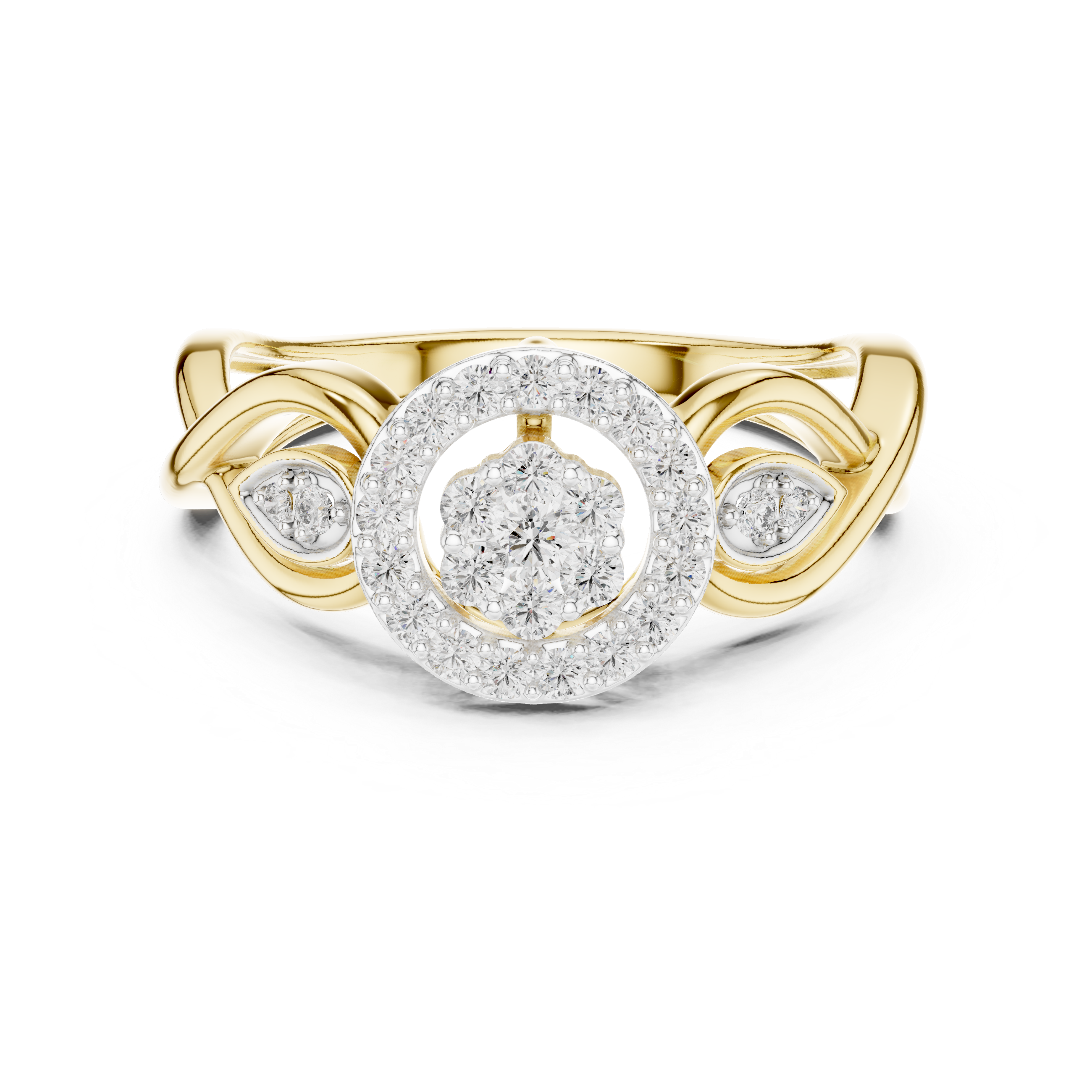Radiant Halo Knot Lab-Grown Diamond Ring