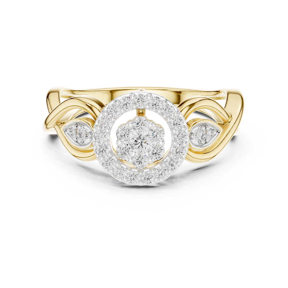 Radiant Halo Knot Lab-Grown Diamond Ring