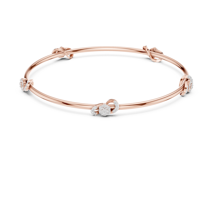 Eternal Knot Lab-Grown Diamond Bangle Bracelet