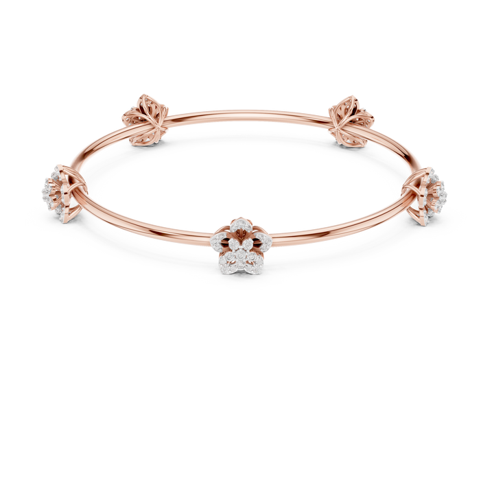 Blooming Grace Lab-Grown Diamond Bangle Bracelet