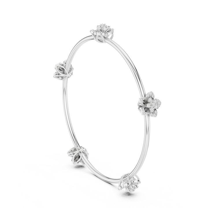 Blooming Grace Lab-Grown Diamond Bangle Bracelet