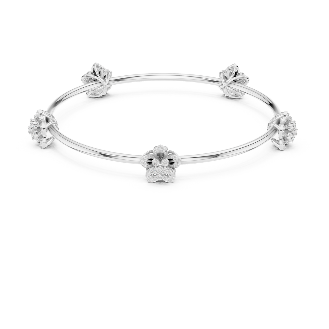 Blooming Grace Lab-Grown Diamond Bangle Bracelet