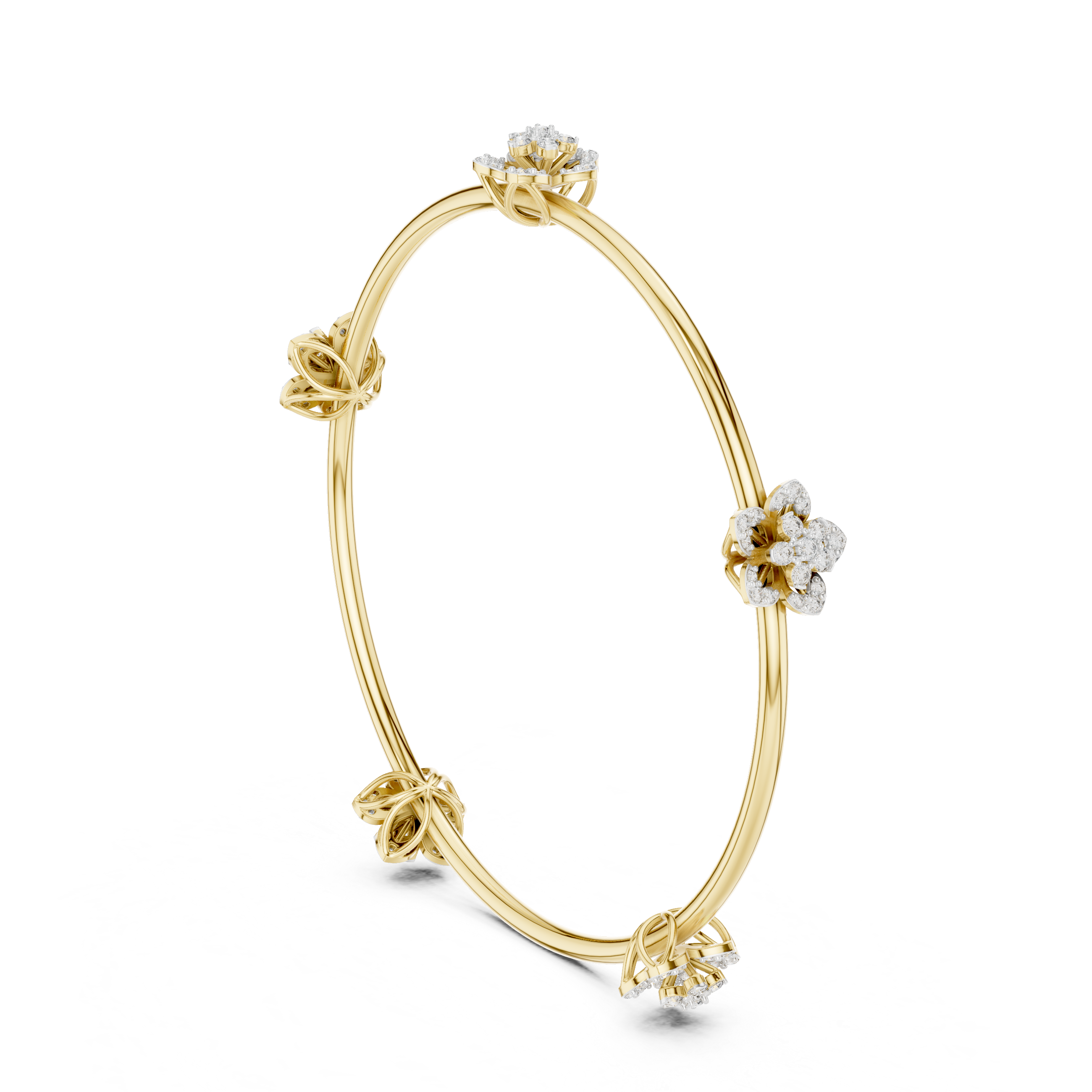 Blooming Grace Lab-Grown Diamond Bangle Bracelet