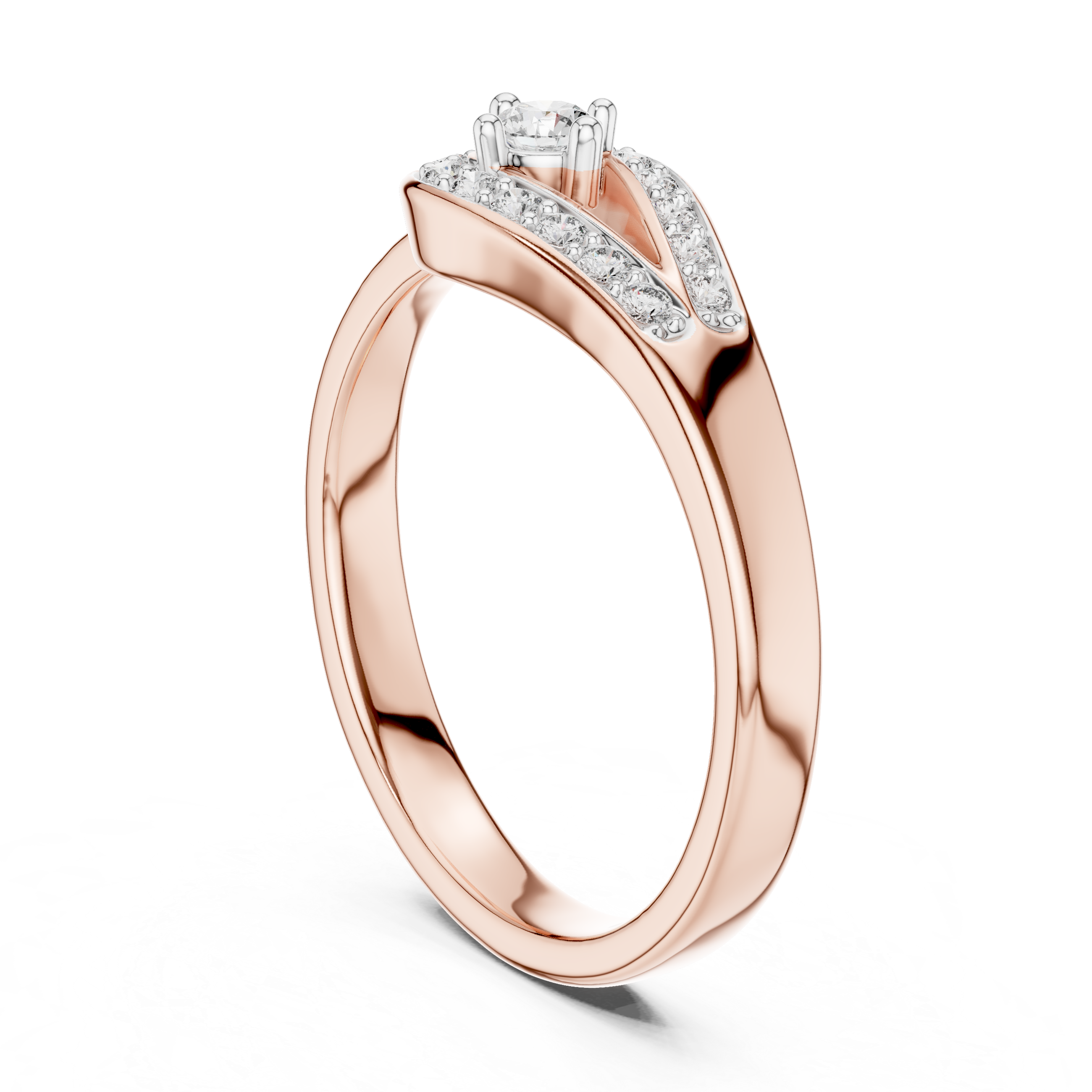 Golden Embrace Halo Lab-Grown Diamond Ring