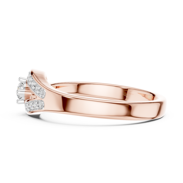 Golden Embrace Halo Lab-Grown Diamond Ring