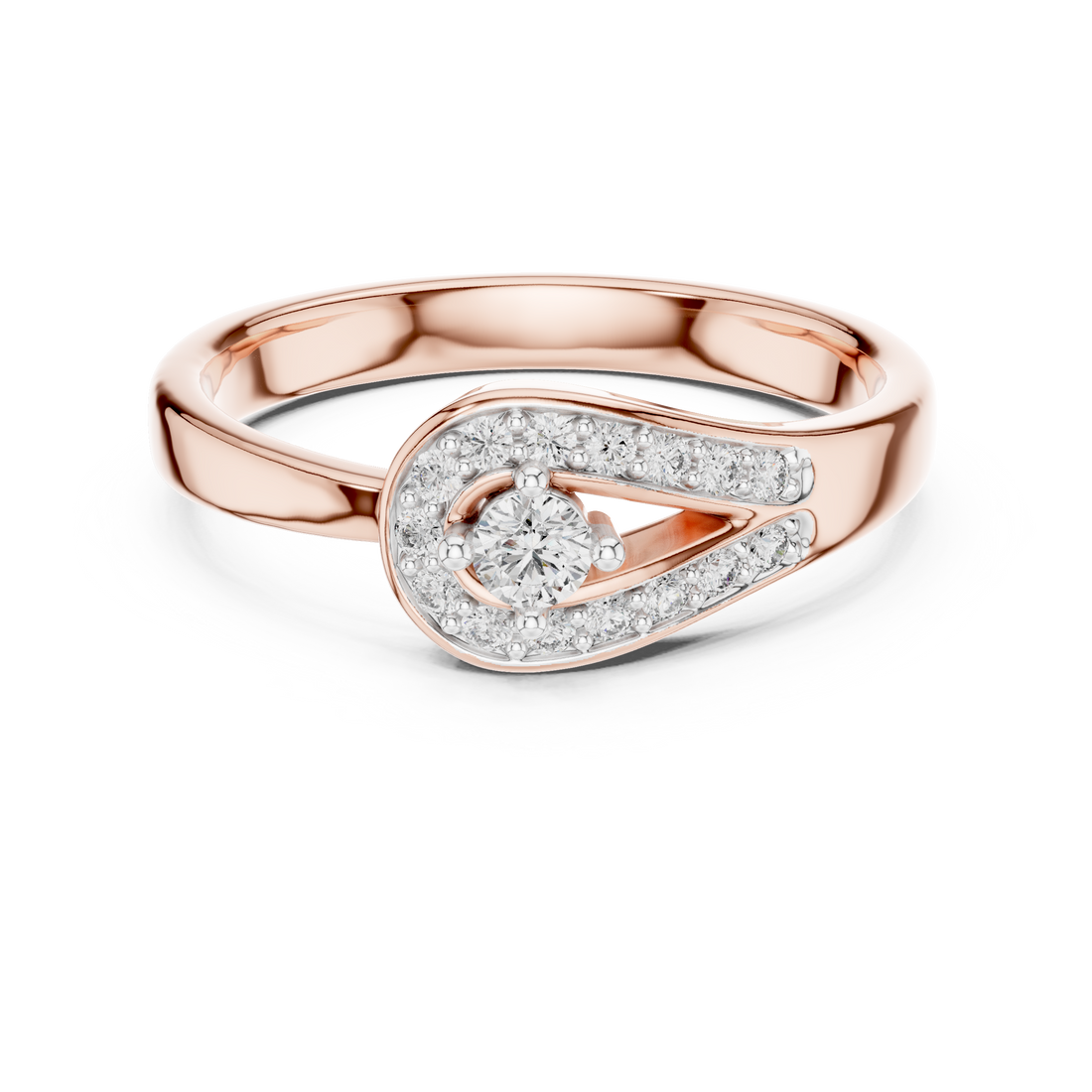 Golden Embrace Halo Lab-Grown Diamond Ring