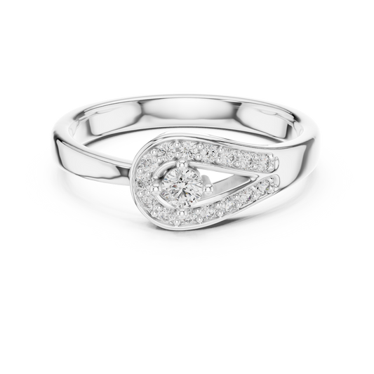 Golden Embrace Halo Lab-Grown Diamond Ring