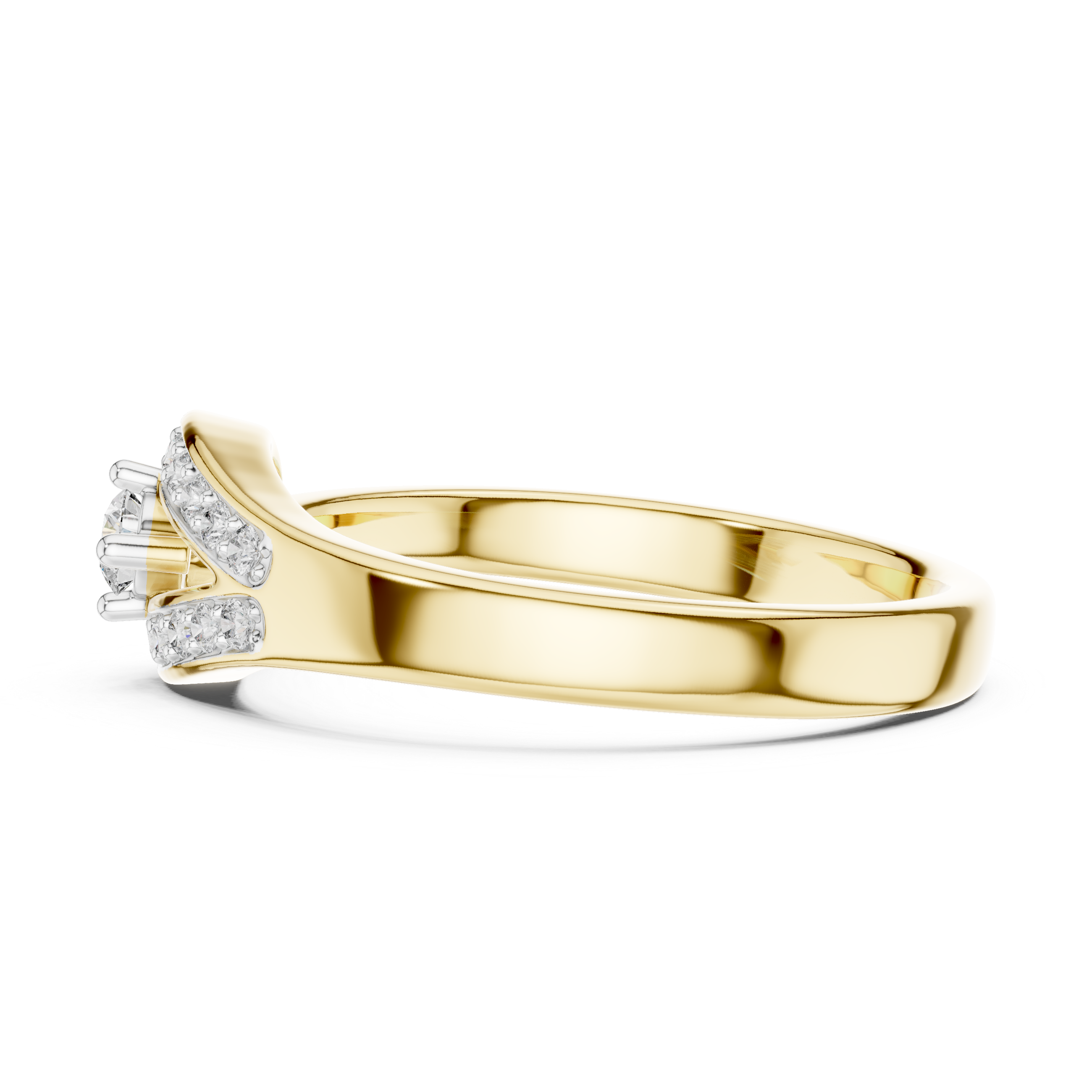 Golden Embrace Halo Lab-Grown Diamond Ring
