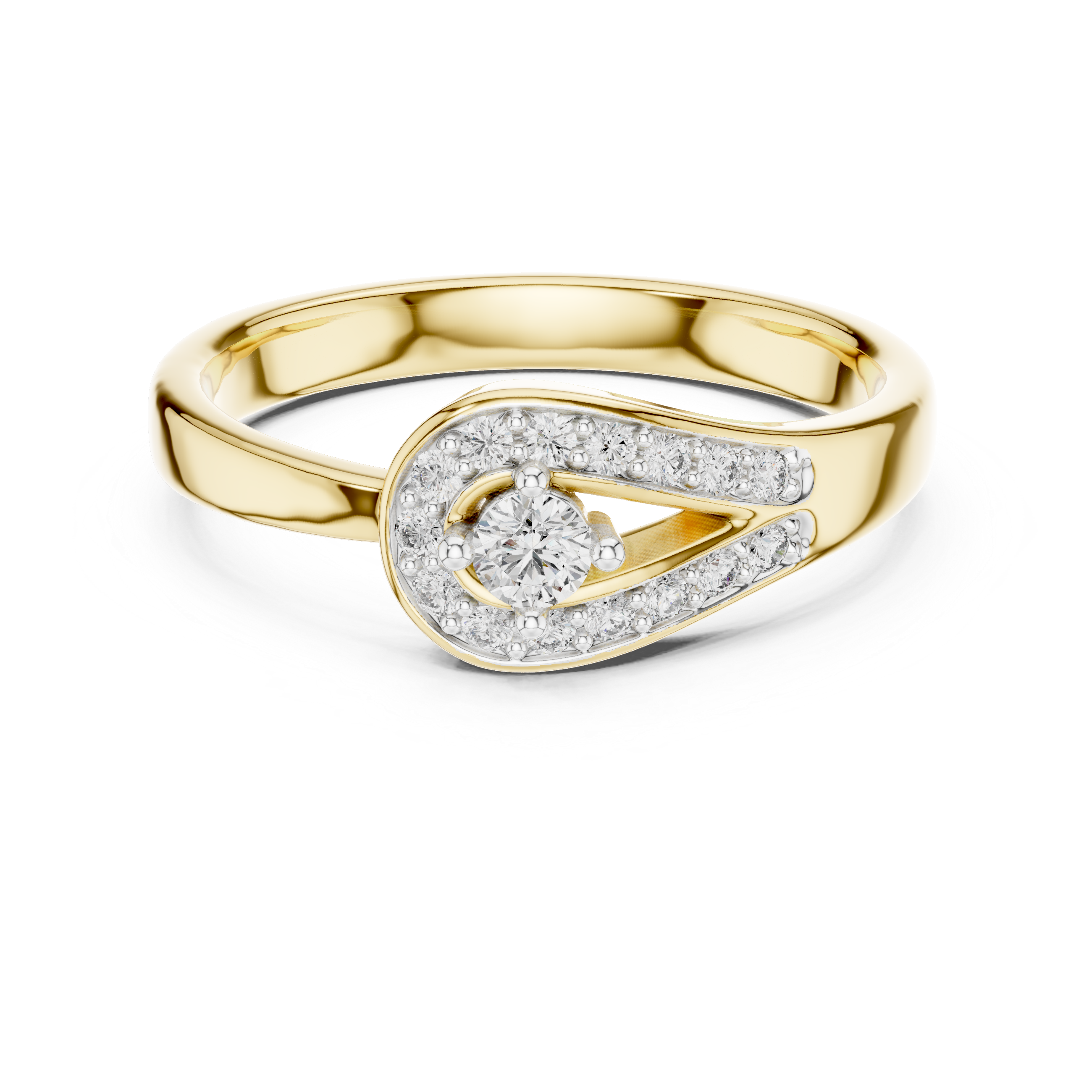 Golden Embrace Halo Lab-Grown Diamond Ring