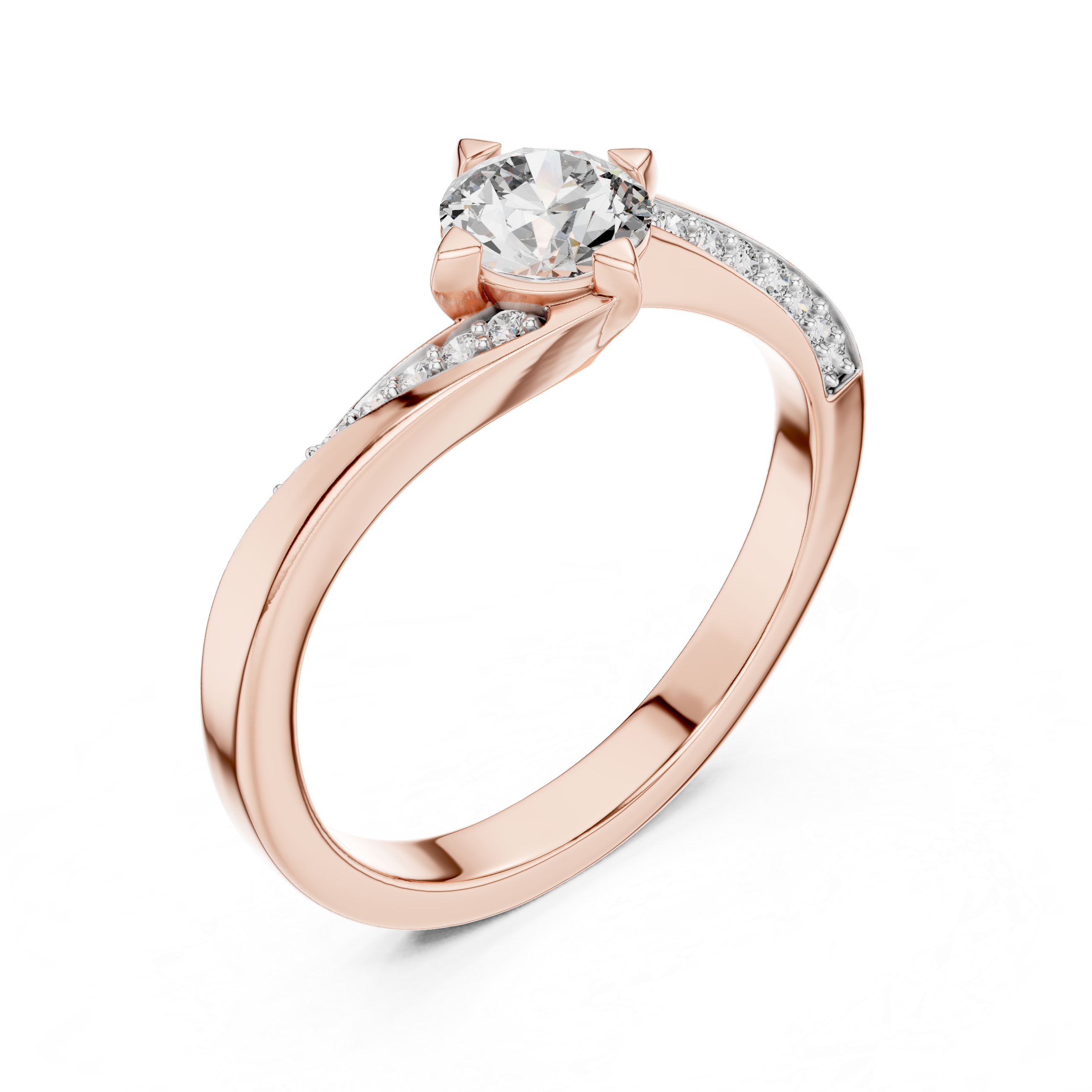 Celestial Twist Lab-Grown Diamond Engagement Ring