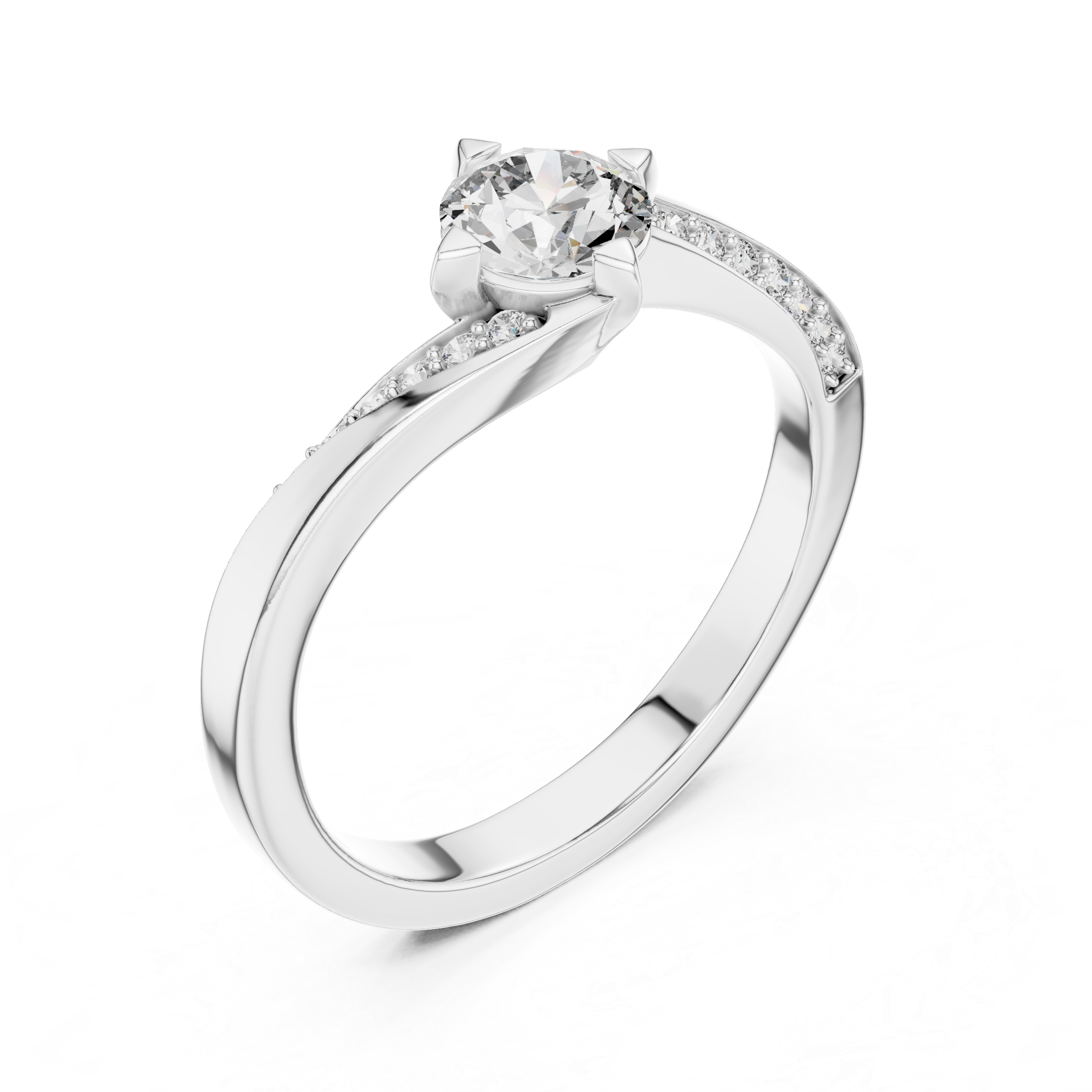 Celestial Twist Lab-Grown Diamond Engagement Ring
