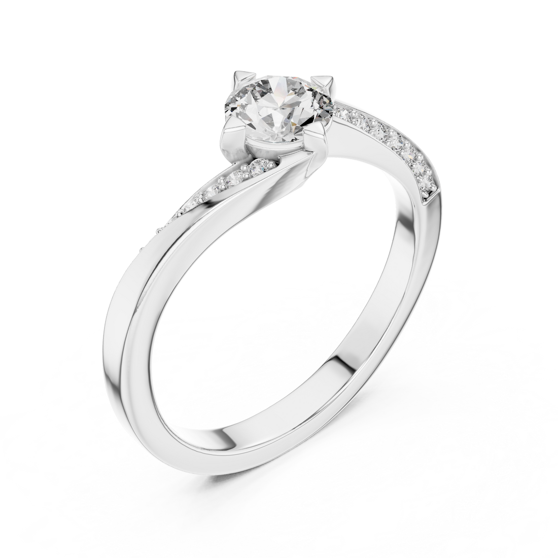 Celestial Twist Lab-Grown Diamond Engagement Ring