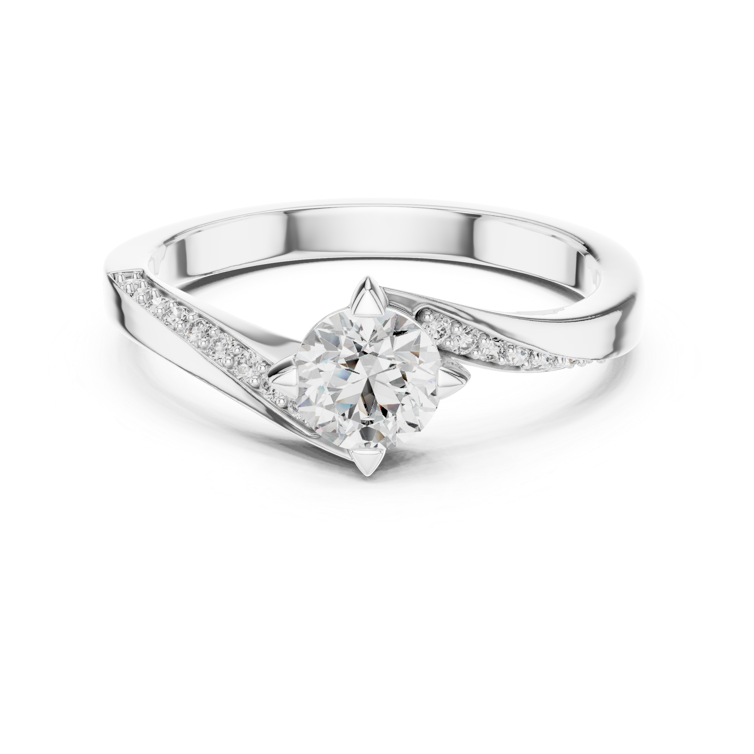 Celestial Twist Lab-Grown Diamond Engagement Ring
