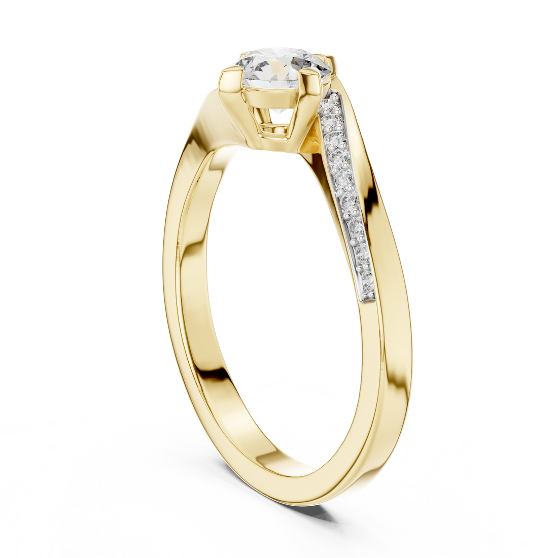 Celestial Twist Lab-Grown Diamond Engagement Ring