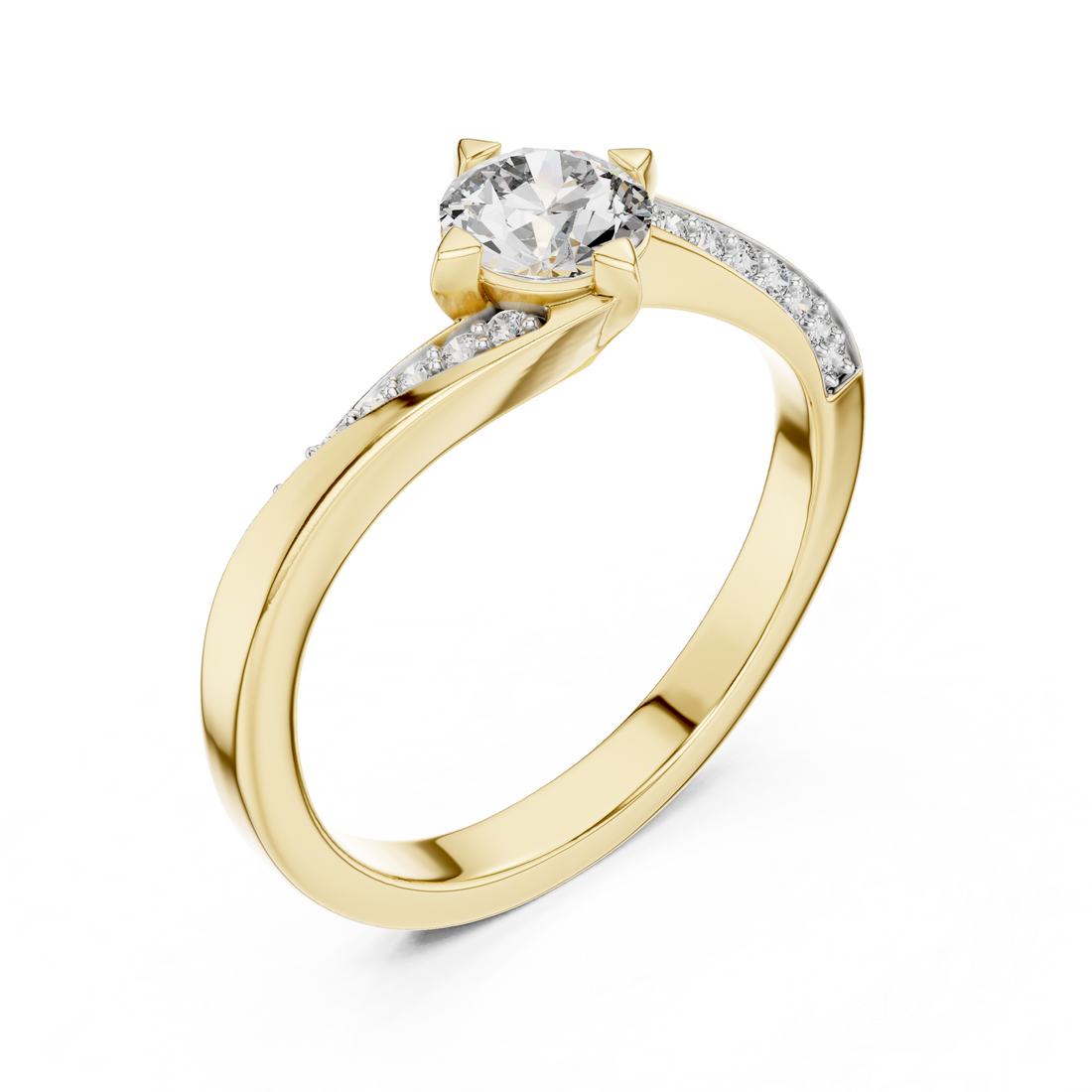 Celestial Twist Lab-Grown Diamond Engagement Ring