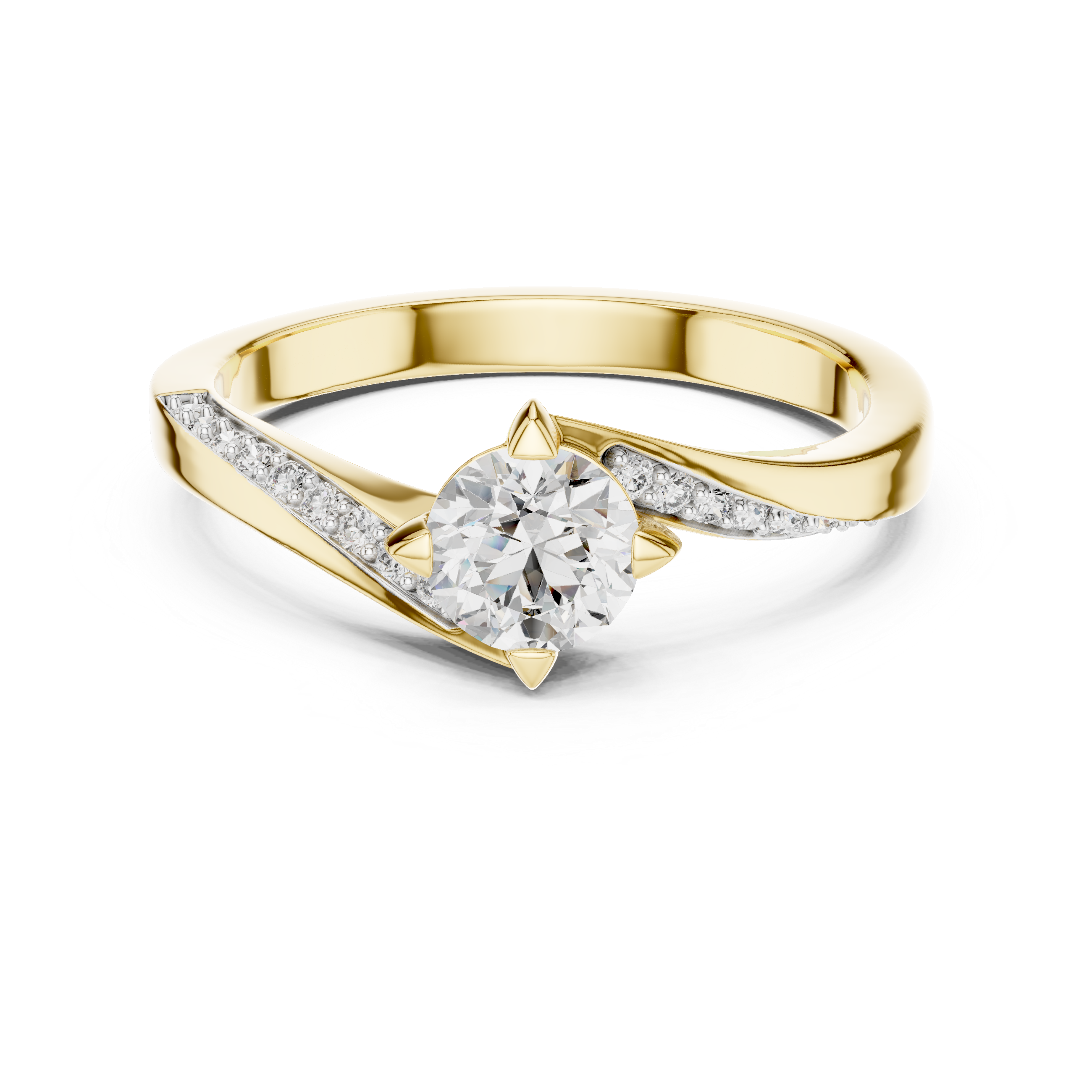 Celestial Twist Lab-Grown Diamond Engagement Ring