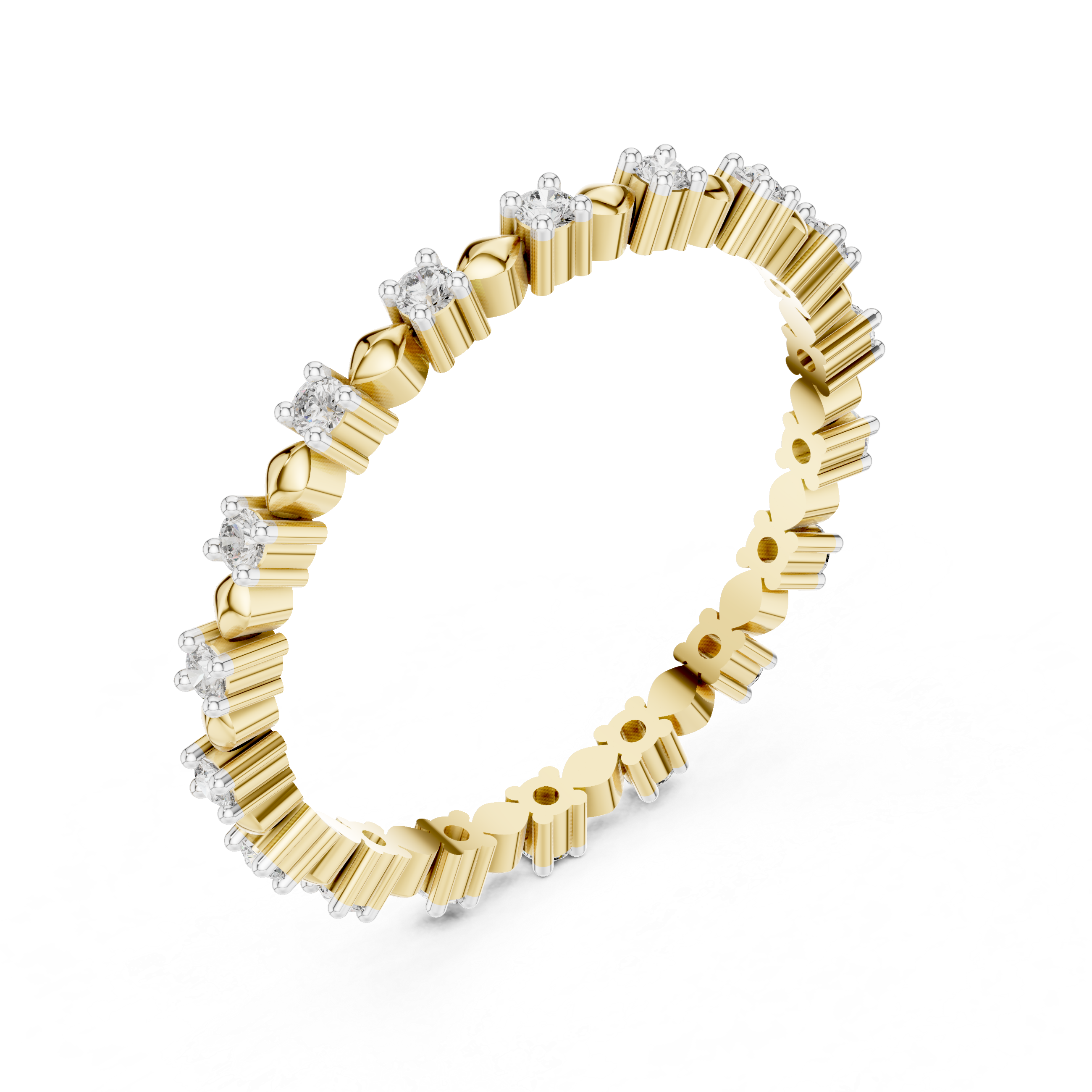 Golden Harmony Lab-Grown Diamond Eternity Band