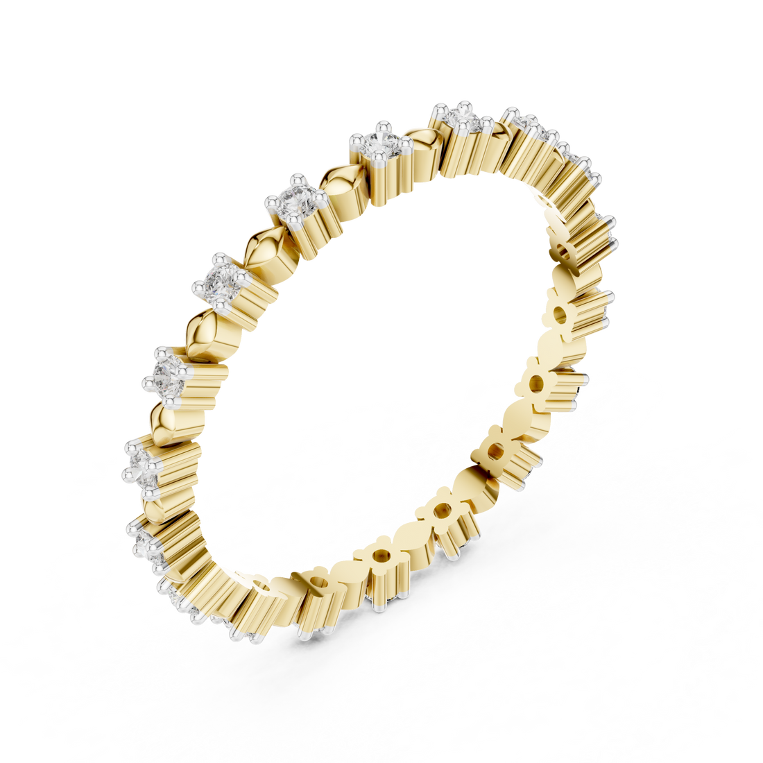 Golden Harmony Lab-Grown Diamond Eternity Band