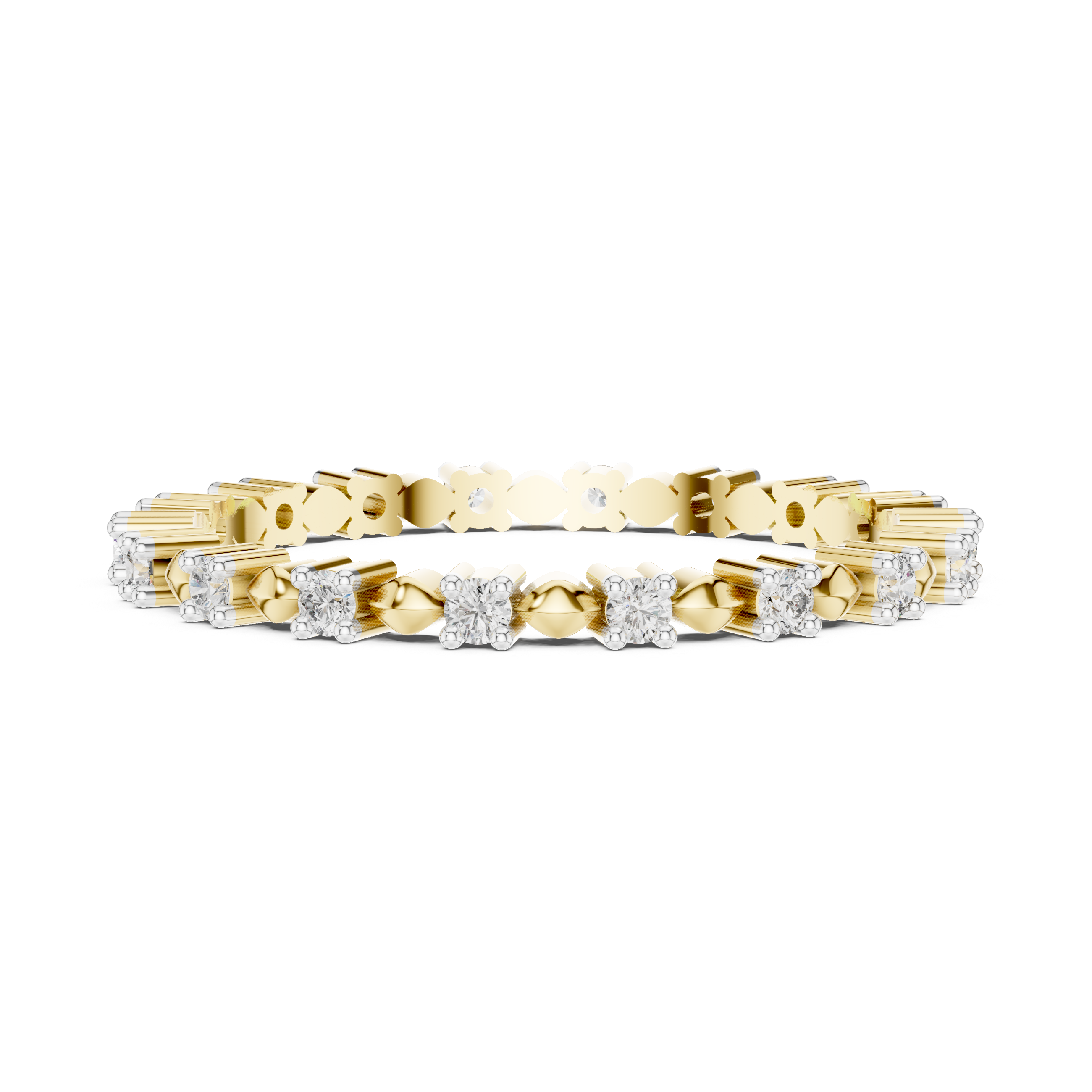 Golden Harmony Lab-Grown Diamond Eternity Band
