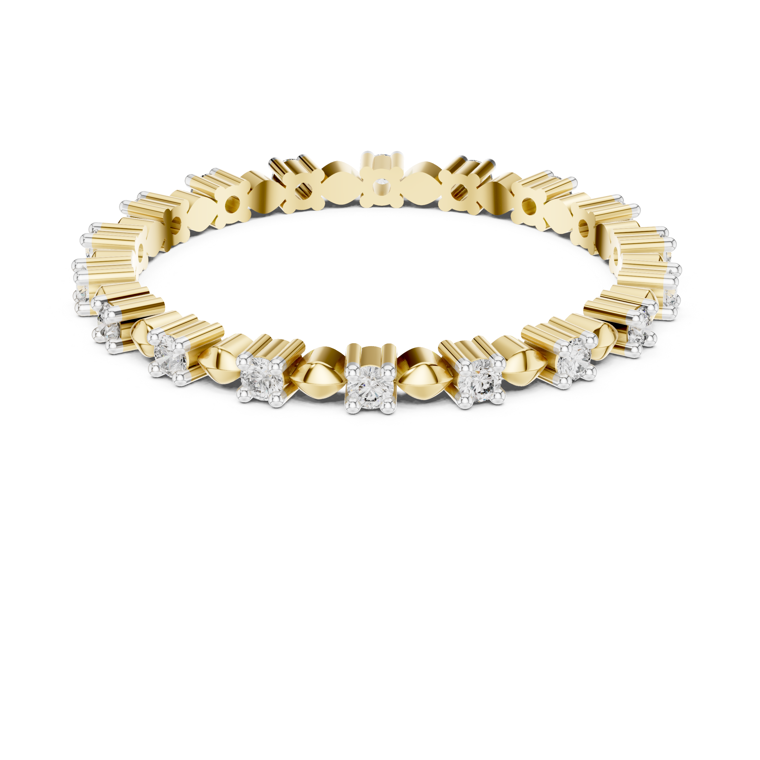 Golden Harmony Lab-Grown Diamond Eternity Band