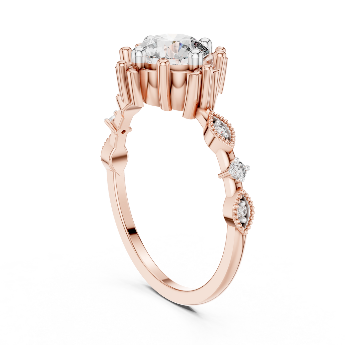 Regal Fleur Lab-Grown Diamond Ring