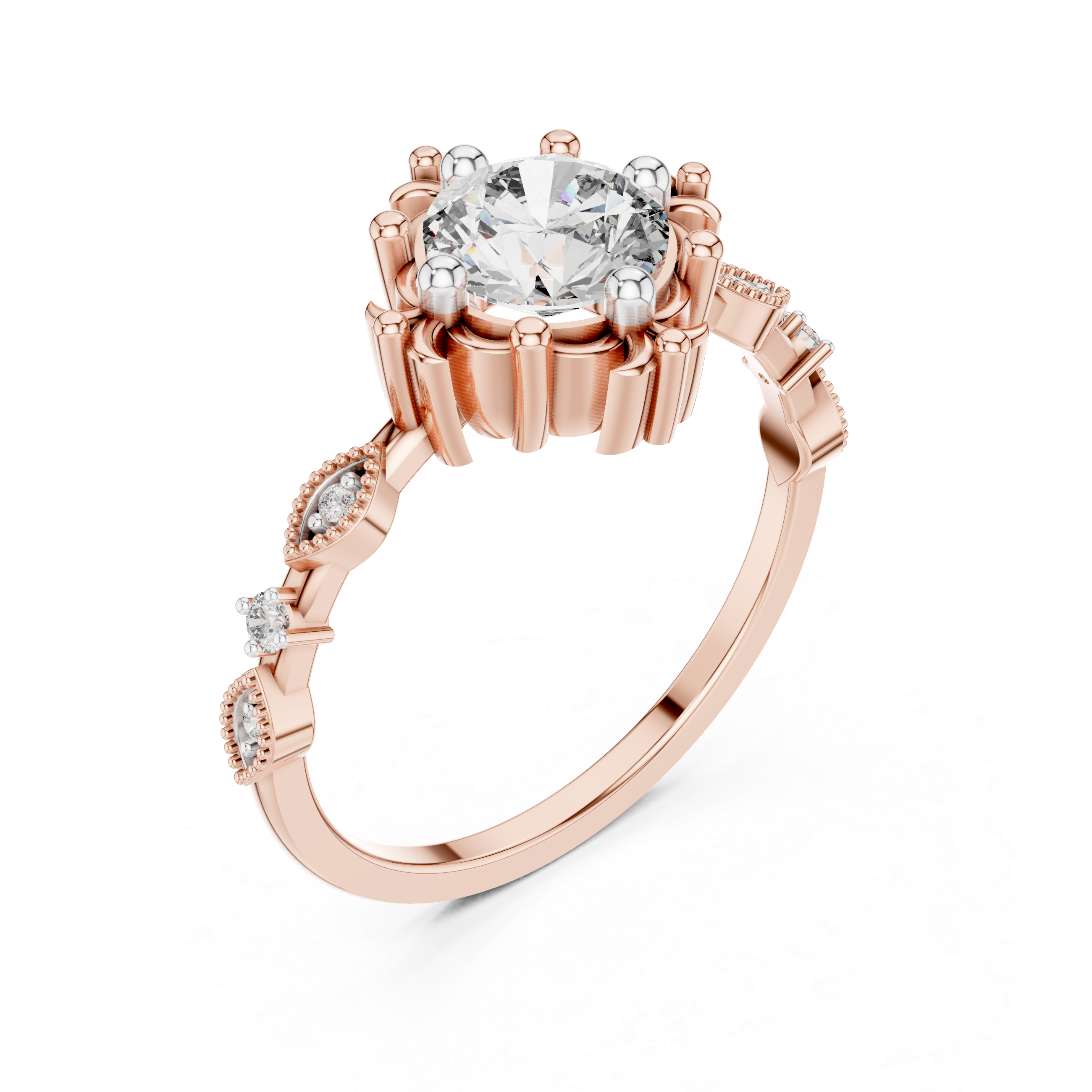 Regal Fleur Lab-Grown Diamond Ring