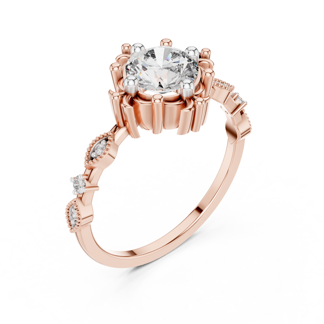 Regal Fleur Lab-Grown Diamond Ring