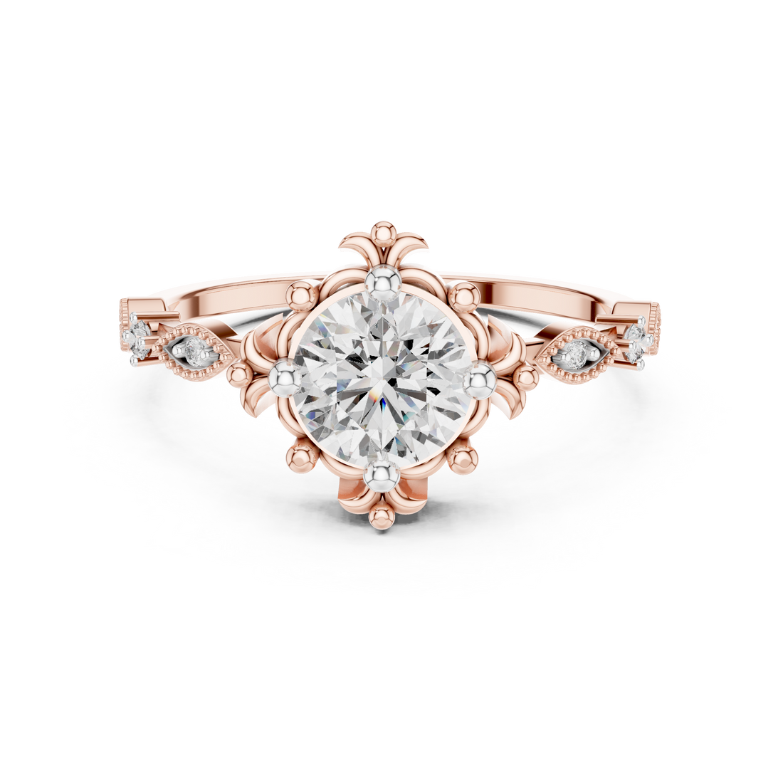 Regal Fleur Lab-Grown Diamond Ring