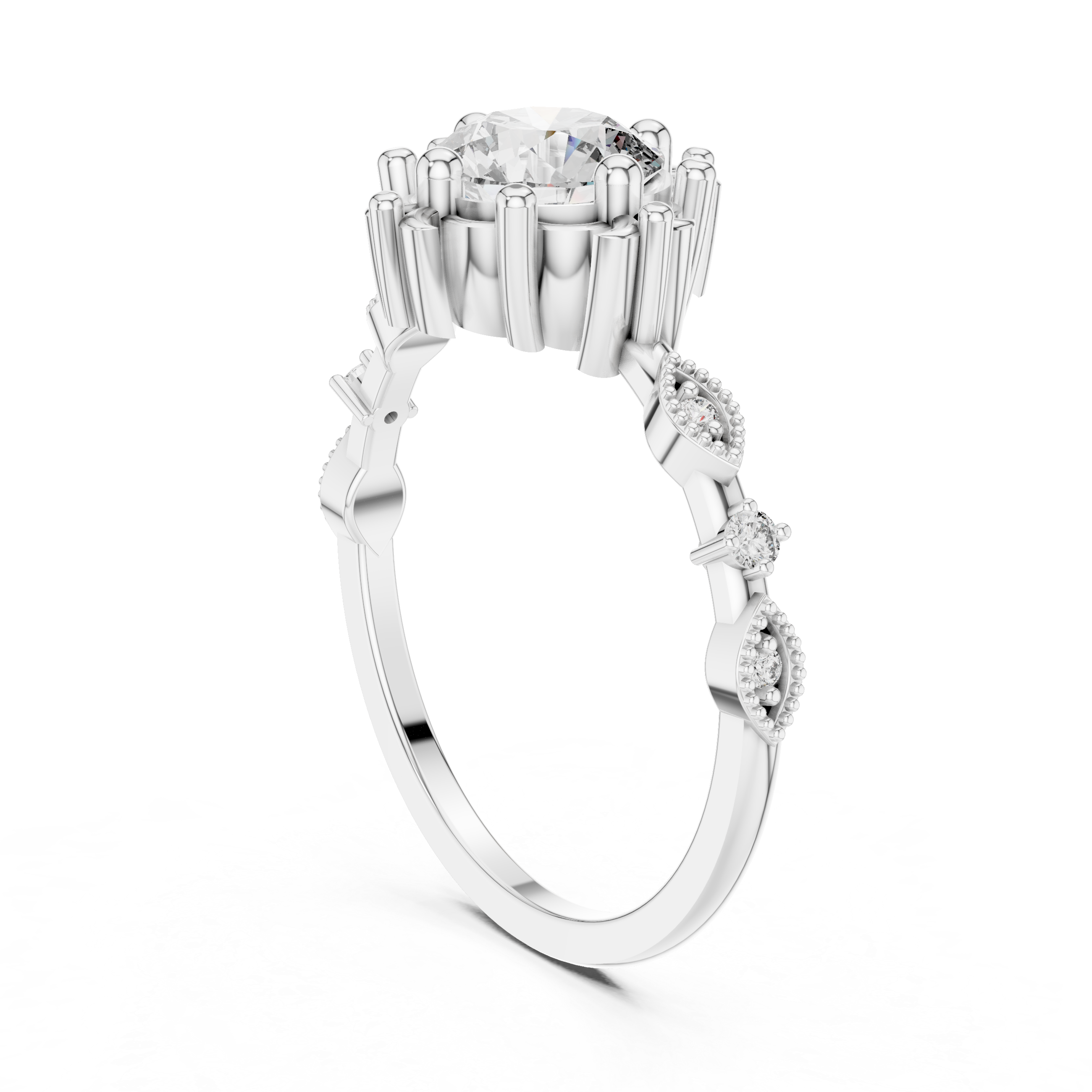 Regal Fleur Lab-Grown Diamond Ring