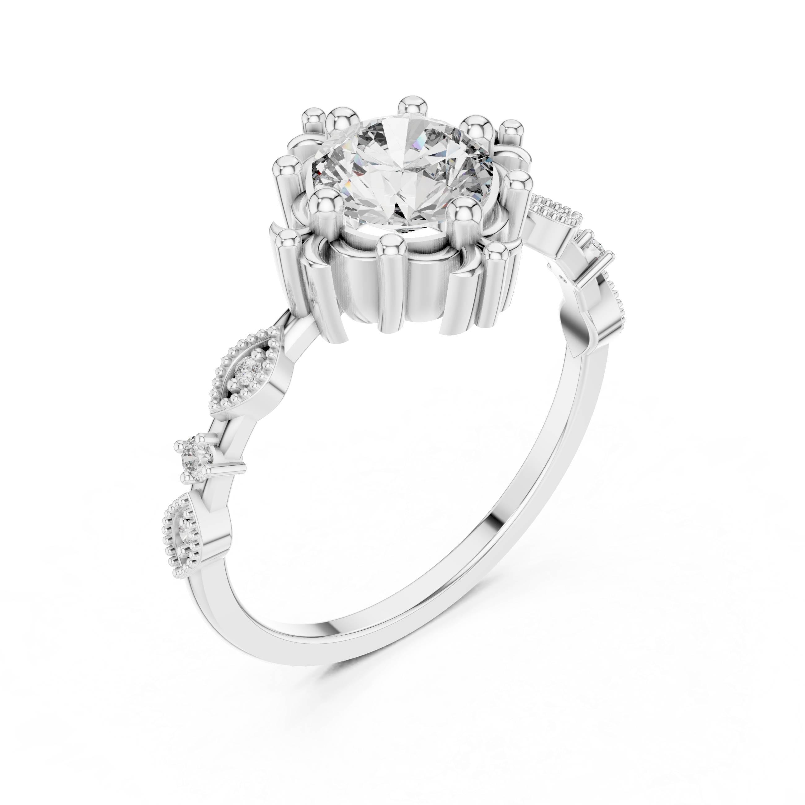 Regal Fleur Lab-Grown Diamond Ring